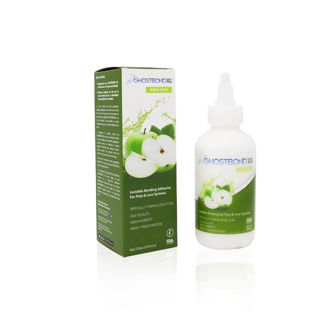Professional Hair Labs Ghost Bond - Adhesivo para pelucas, sin productos químicos, XL Manzana 5oz / 147ml