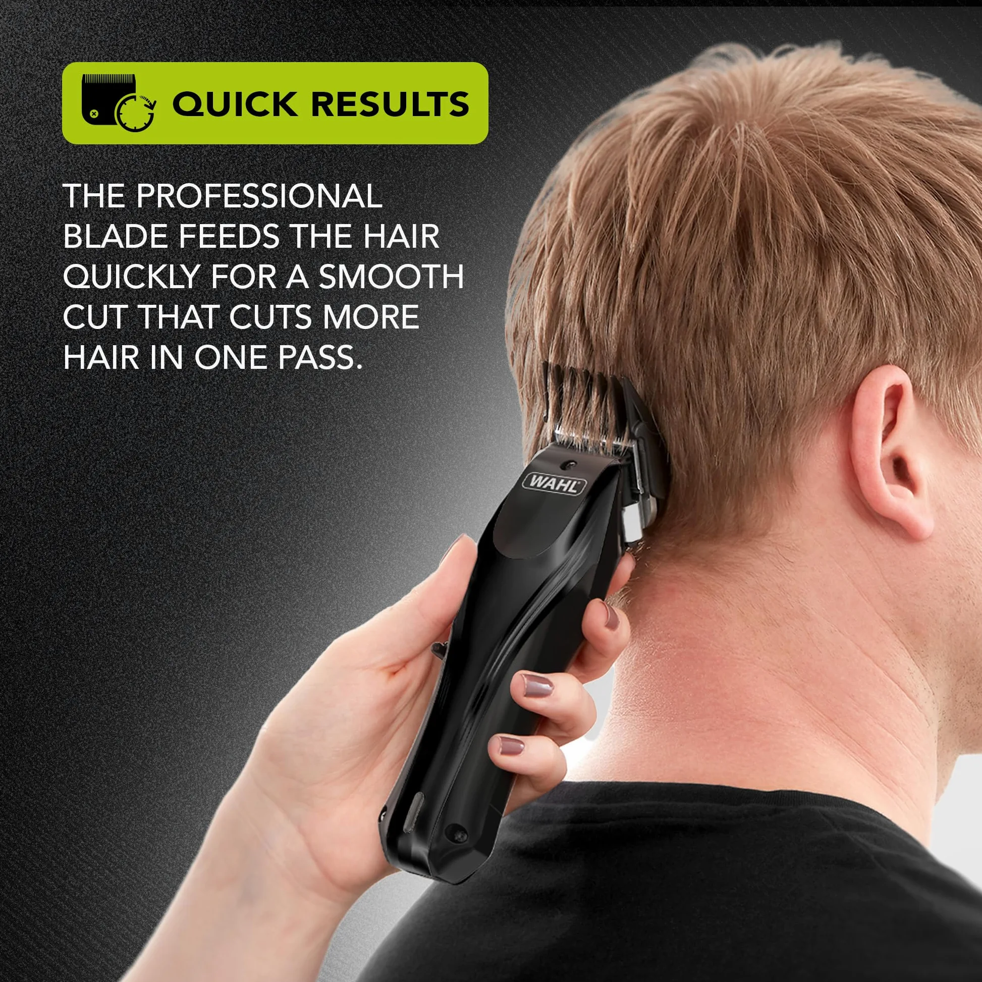 WAHL Rapid Clip, cortapelos para hombres, recargable por USB, depilación de orejas y nariz, cuerpo cónico, cortes de pelo completos en casa, batería de litio, mango ergonómico