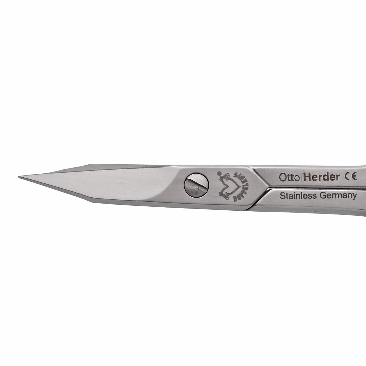 Otto Herder – Tijeras de uñas combinadas extra afiladas para piel y uñas inoxidables en estuche – Tijeras para uñas gruesas y cutículas sobresalientes