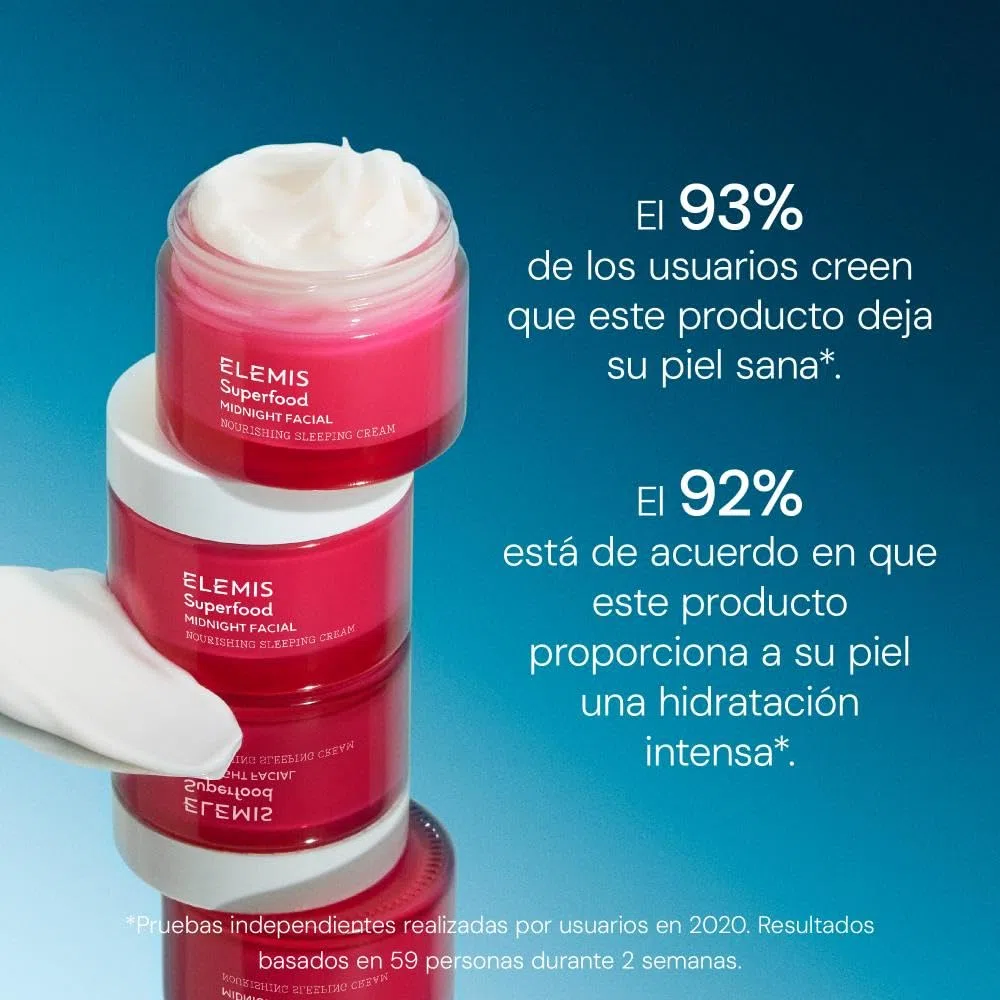 Elemis Superfood Crema de Noche Nutritiva, Tratamiento Nocturno Nutritivo e Hidratante, Nutre, Regenera, Revitaliza, Todo Tipo de Piel, Fórmula Rica, 50 ml