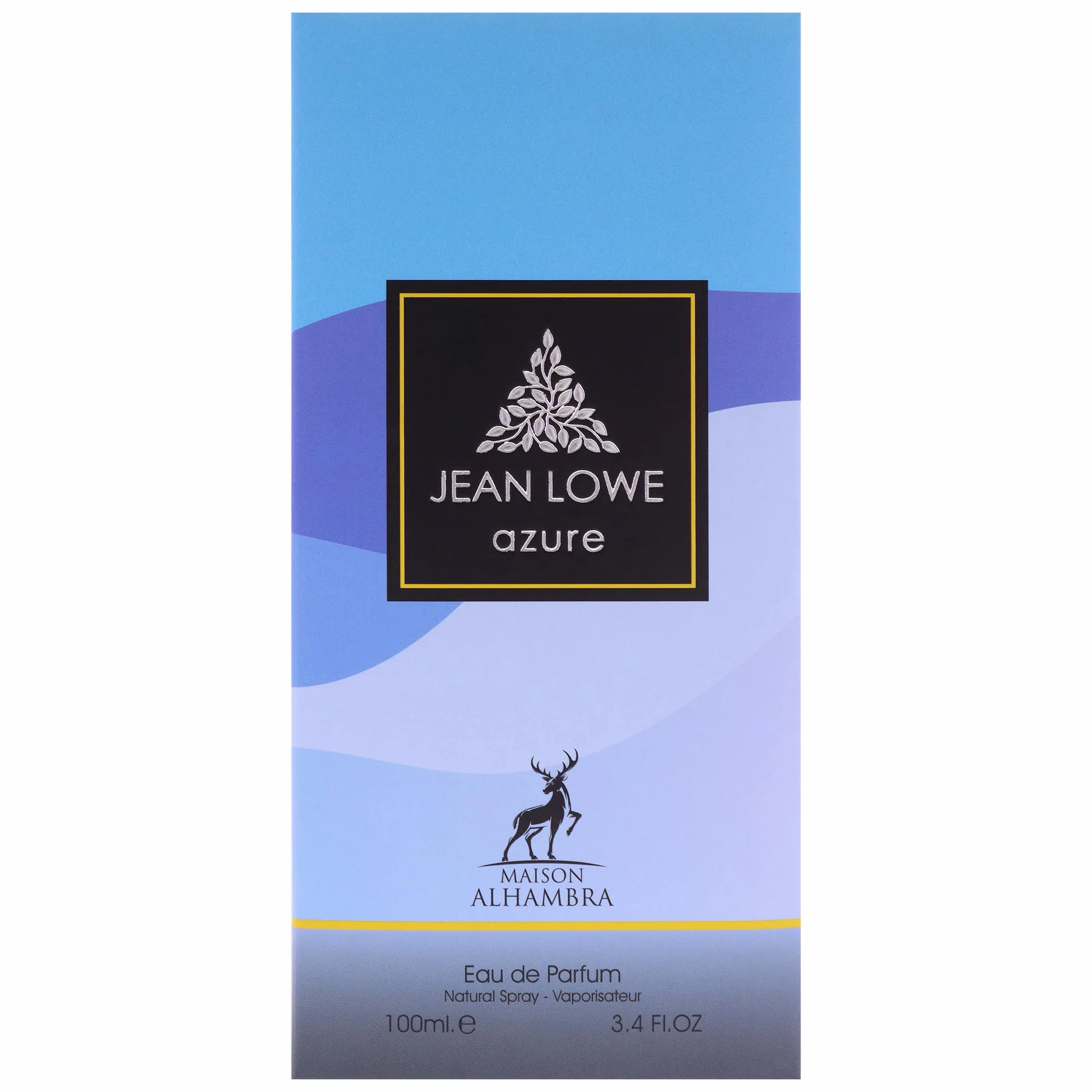 Perfume Jean Lowe Azure 100ml, Perfume Árabe de Larga Duración, Eau da Parfum Importado desde Dubái, Fragancia Fresca y Sofisticada,