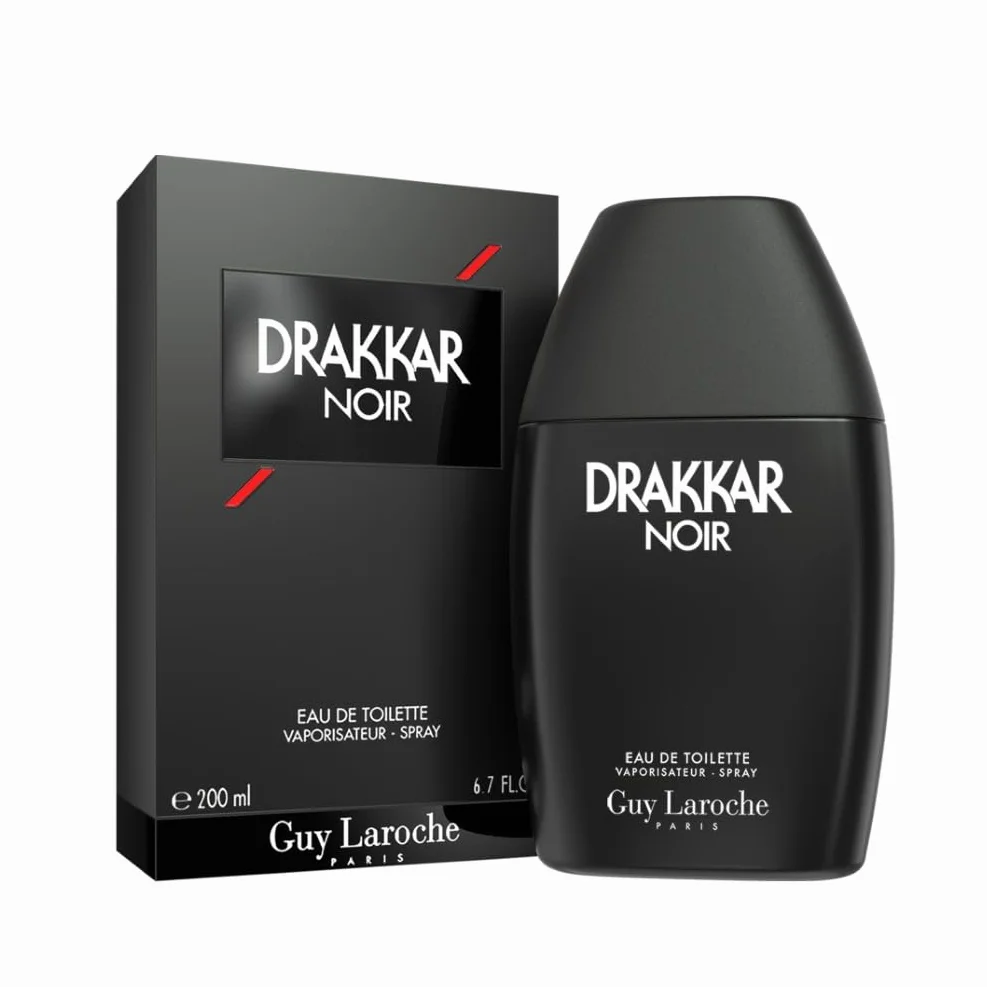 Guy Laroche Drakkar Noir Eau de Toilette, Perfume para Hombre, Fragancia Aromática y Amaderada para Hombre, Con Musgo, Pachuli y Bálsamo de Abeto