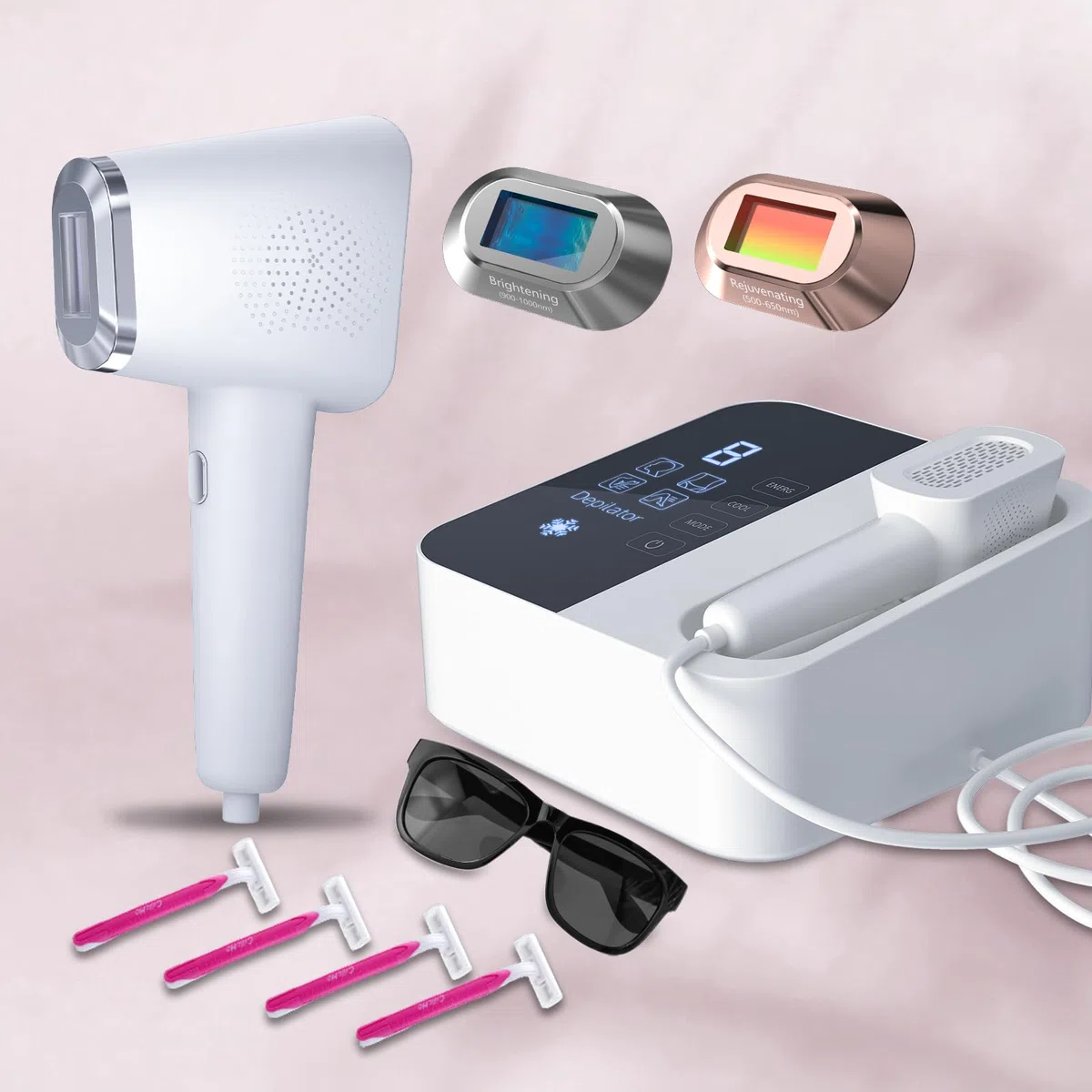 Depilación Láser para Mujeres y Hombres, Depiladora IPL 3 en 1 para Todo el Cuerpo, Indolora, Segura, Ppta para Salones de Belleza, Spas y Uso Doméstico