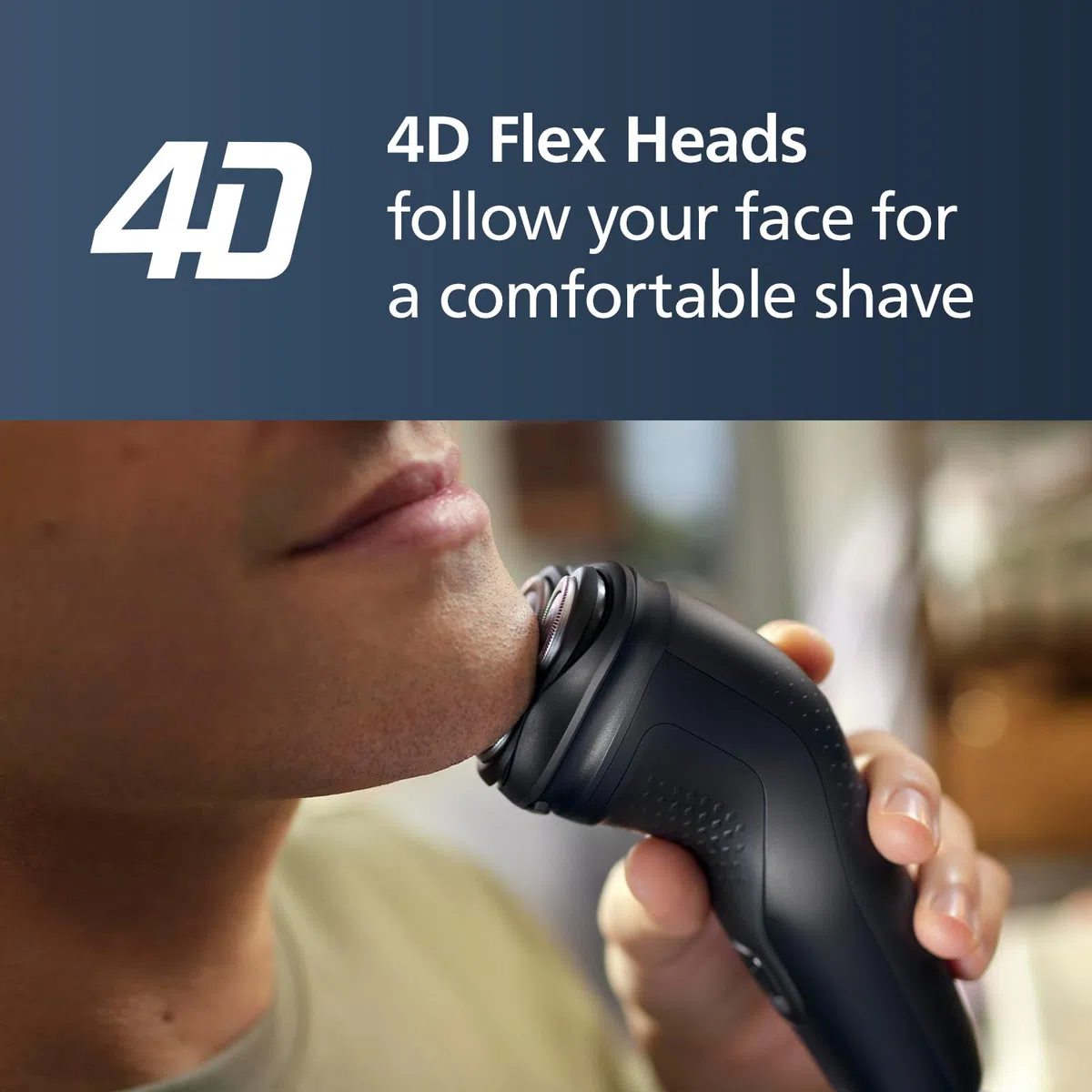 Philips Norelco Shaver 1100, con cuchillas de corte cómodo y cabezales flexibles 4D (solo para uso con cable), S1016/90