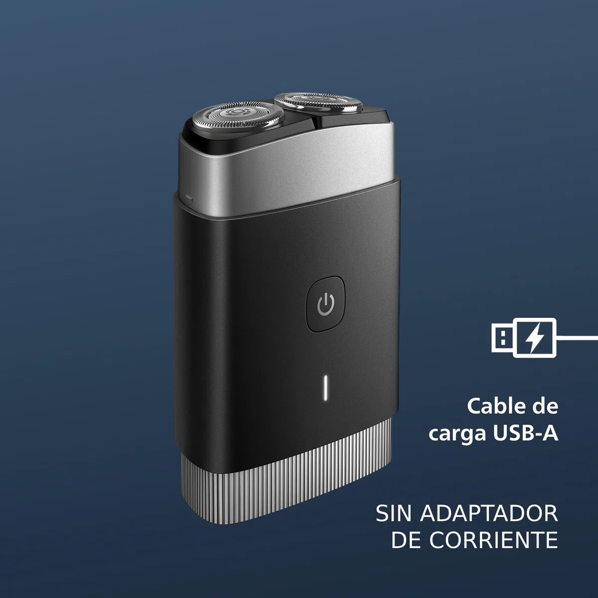 Philips Afeitadora Portátil, Afeitadora Eléctrica en Seco y Húmedo de Viaje para hombre, Sistema de Cuchillas ComfortCut, Cabezales flotantes 3D, Diseño compacto, Batería potente, Modelo PQ888/06