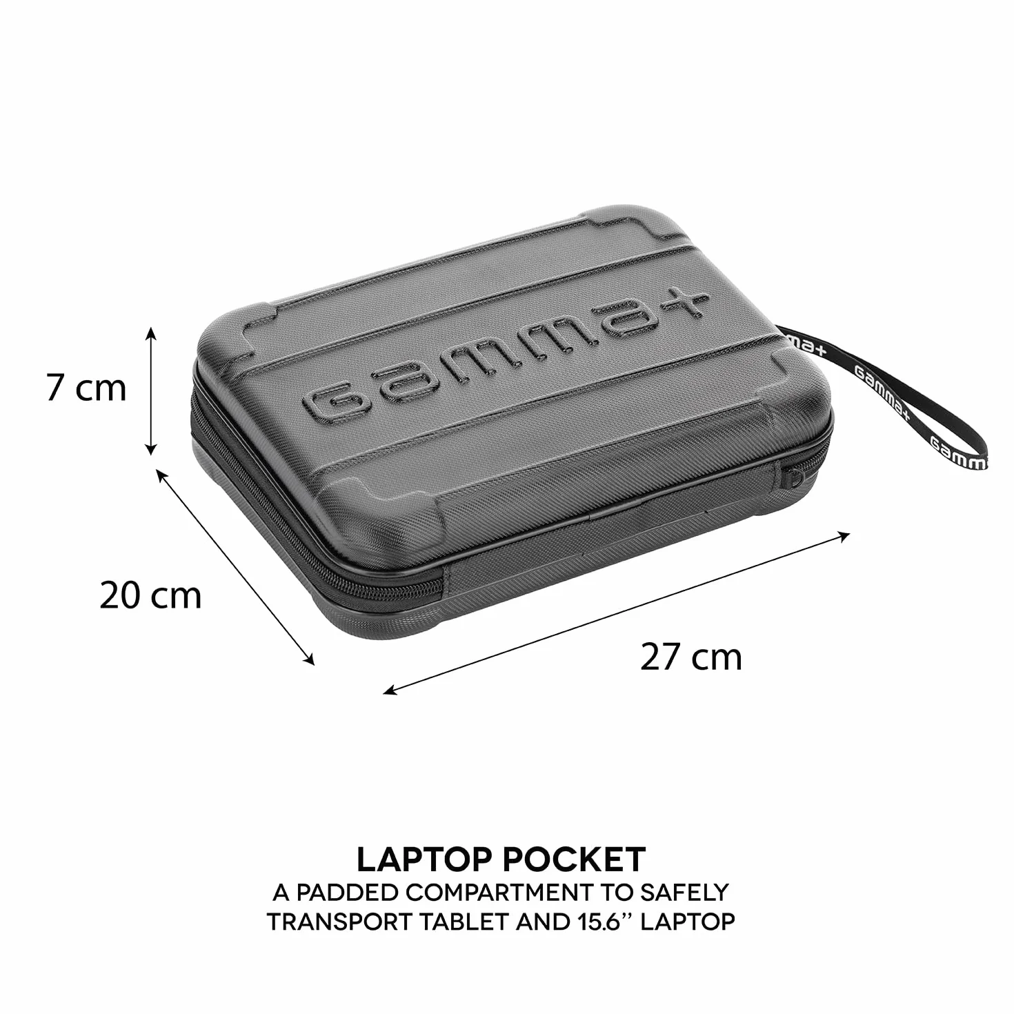 GAMMA+ Maletín Barbería Cortapelos Profesionales | Estuche de Viaje para Clipper, Trimmer y Afeitadoras | Organizador de Herramientas de Barbería | Impermeable | Tamaño Compacto | Rígido