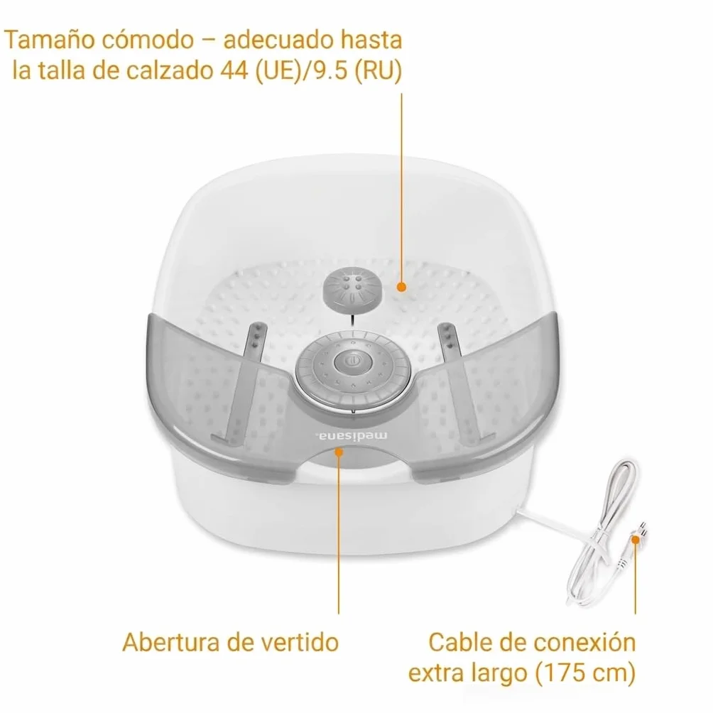 Medisana FS 881 Baño de pies con masaje, Masajeador de vibración, Talla 44