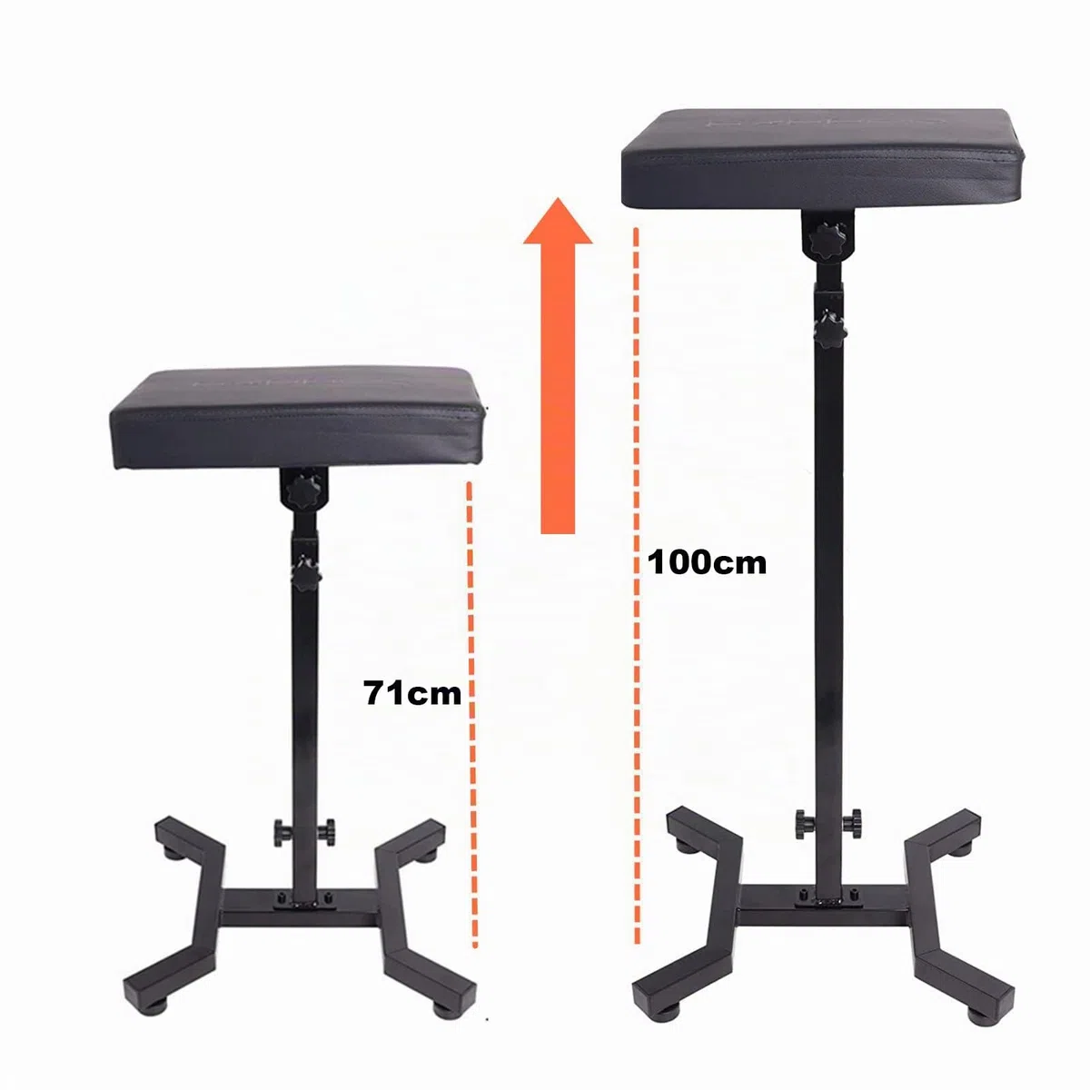 Reposabrazos Profesional para Tatuajes, Soporte de Brazo Plegable con Reposapiernas Ajustable en Altura, Base Estable y Apoyo Acolchado para Estudios de Tatuadores