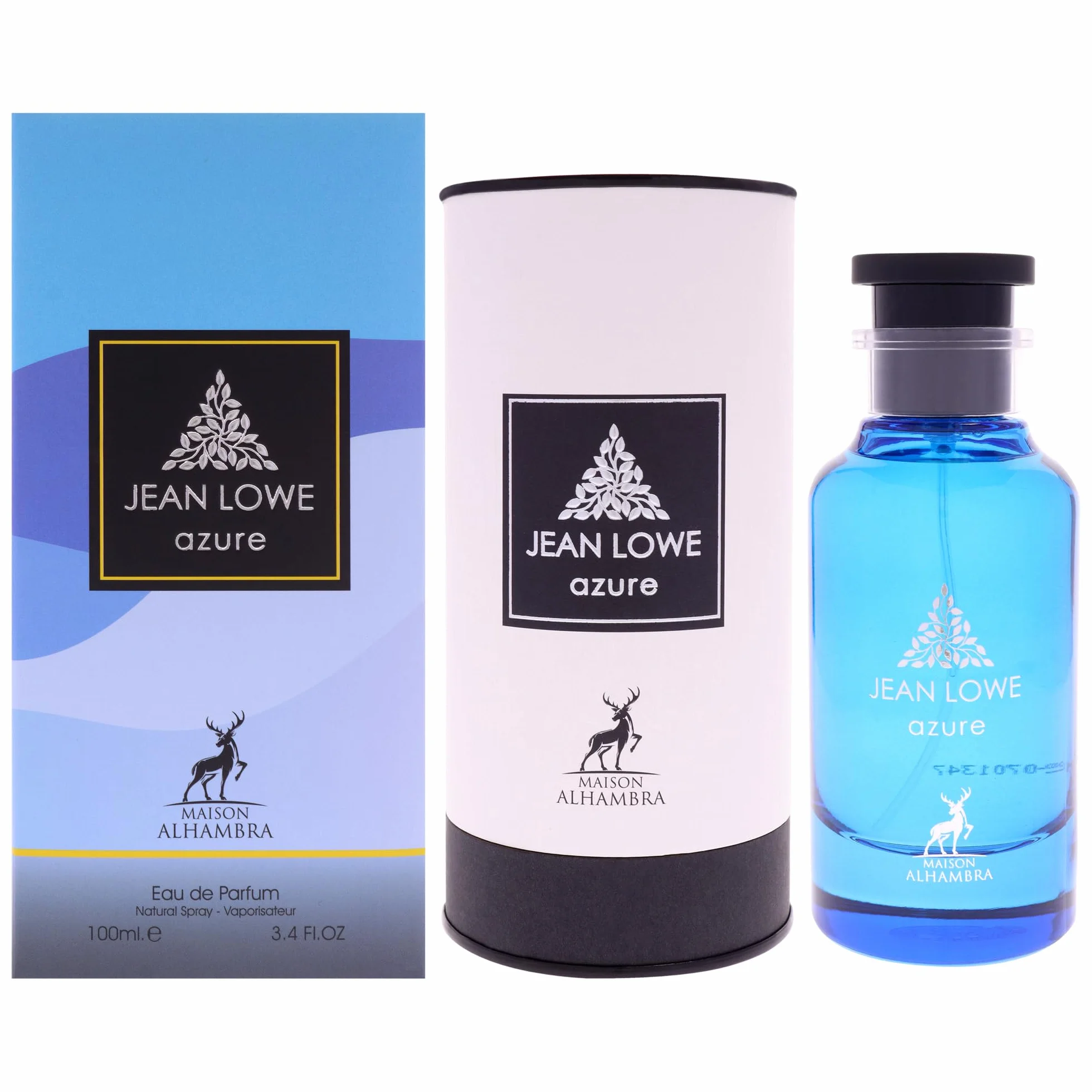 Perfume Jean Lowe Azure 100ml, Perfume Árabe de Larga Duración, Eau da Parfum Importado desde Dubái, Fragancia Fresca y Sofisticada,