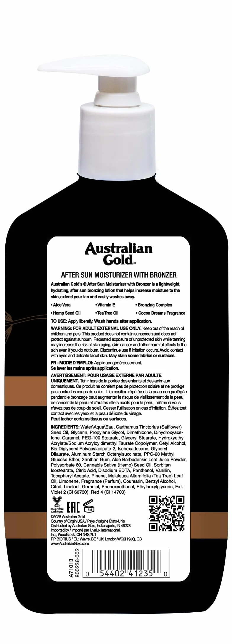 Aftersun hidratante bronceador 473 ml