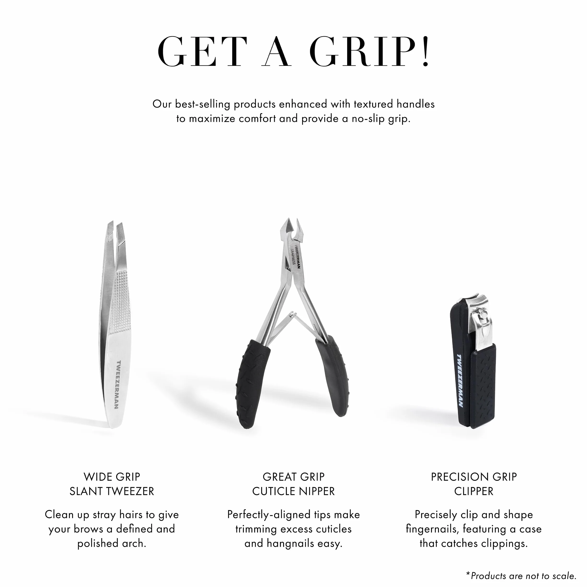 TWEEZERMAN Alicate para cutículas (eliminación precisa de cutículas, diseño ergonómico, hojas afiladas a mano, acero inoxidable)
