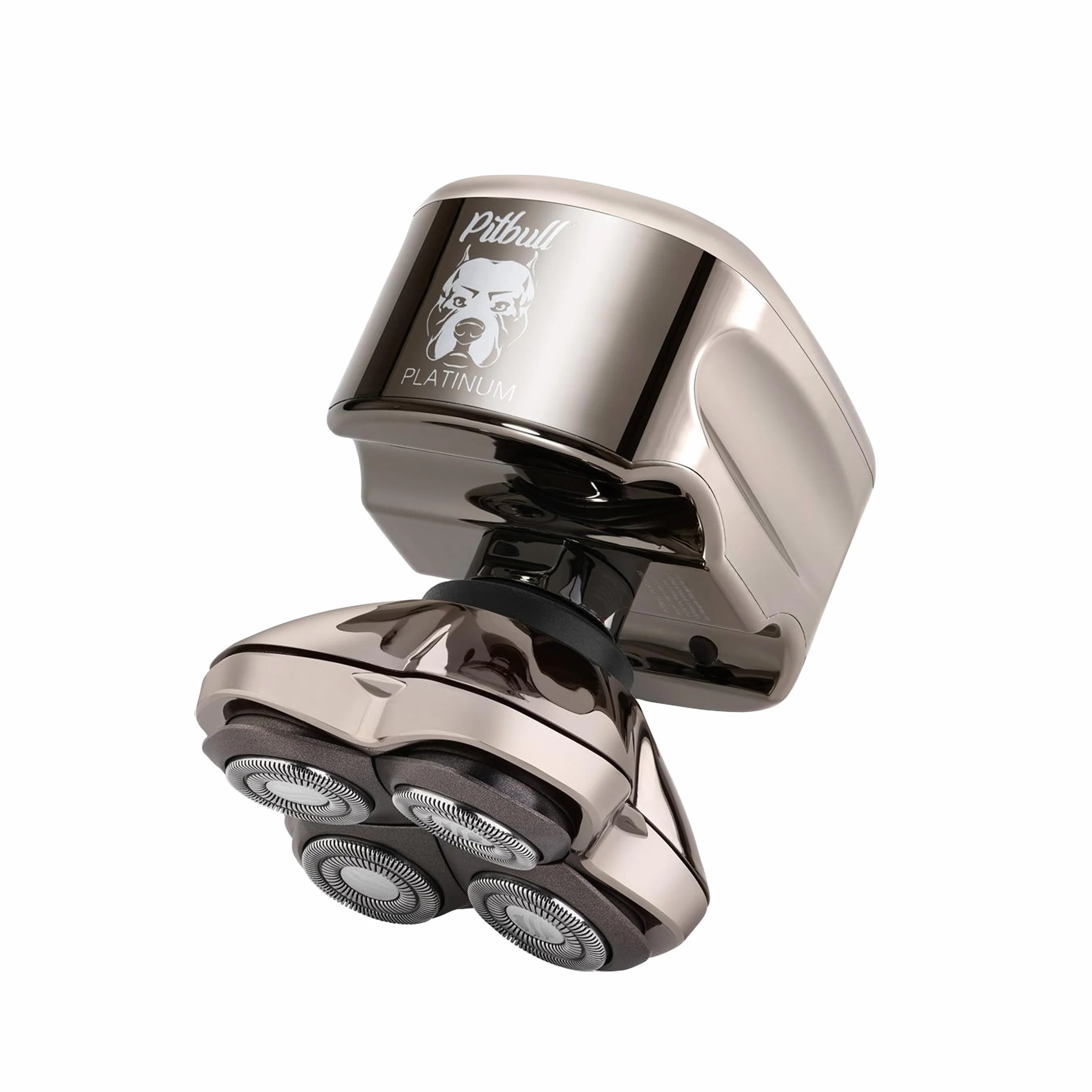Skull Shaver Pitbull Platinum Pro – Afeitadora Eléctrica para Hombre, Inalámbrica, Recargable, Uso en Seco y Húmedo, Ergonómica para Cabeza, con Soporte de Lavado y Estuche de Viaje