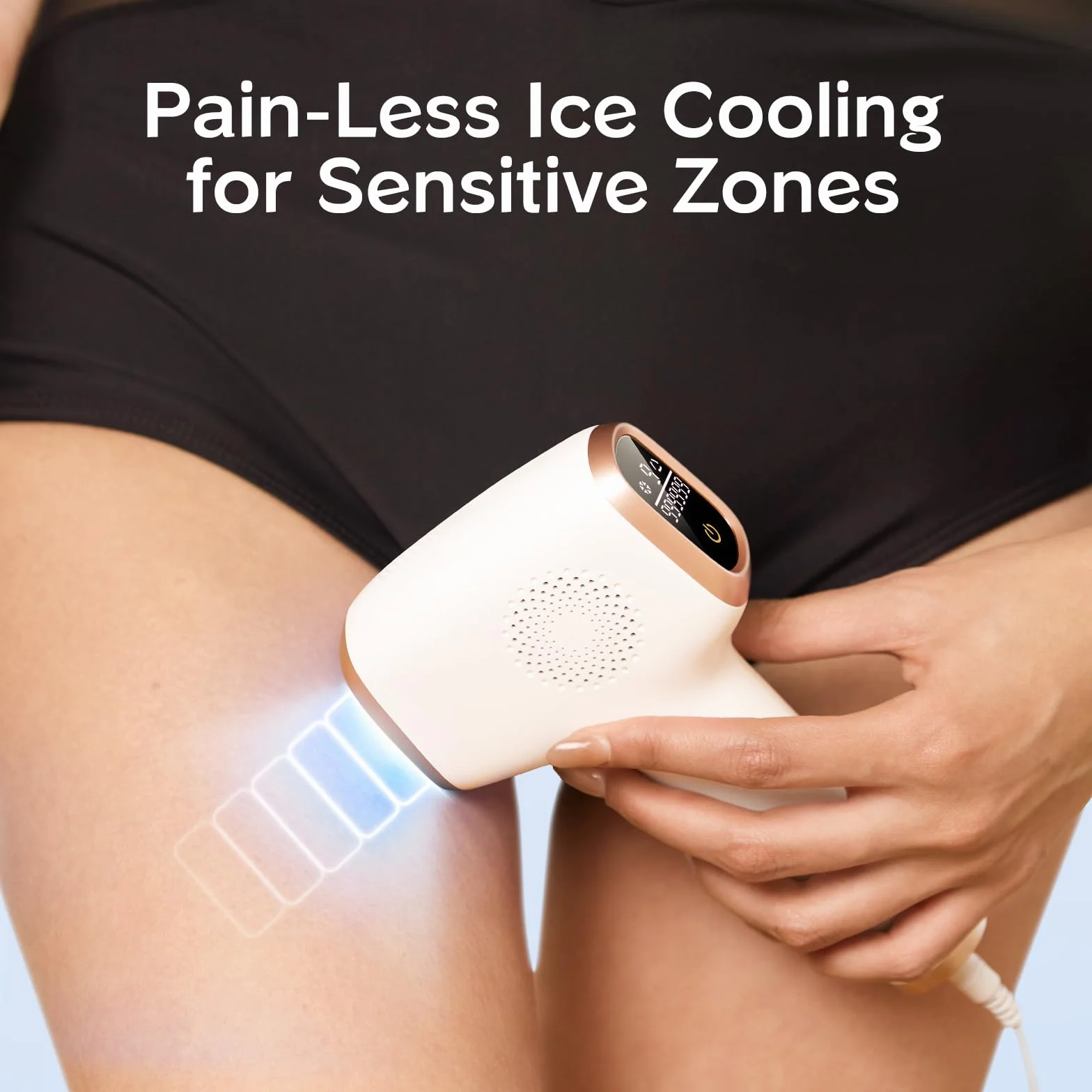 INNZA IPL Depiladora de Luz Pulsada con Función de Enfriamiento con Hielo,999999 Flashes,9 Nivel de Energía,Depilación Maquina para Mujer Hombre Facial,Axilas,Brazos,Espalda (Bright White)