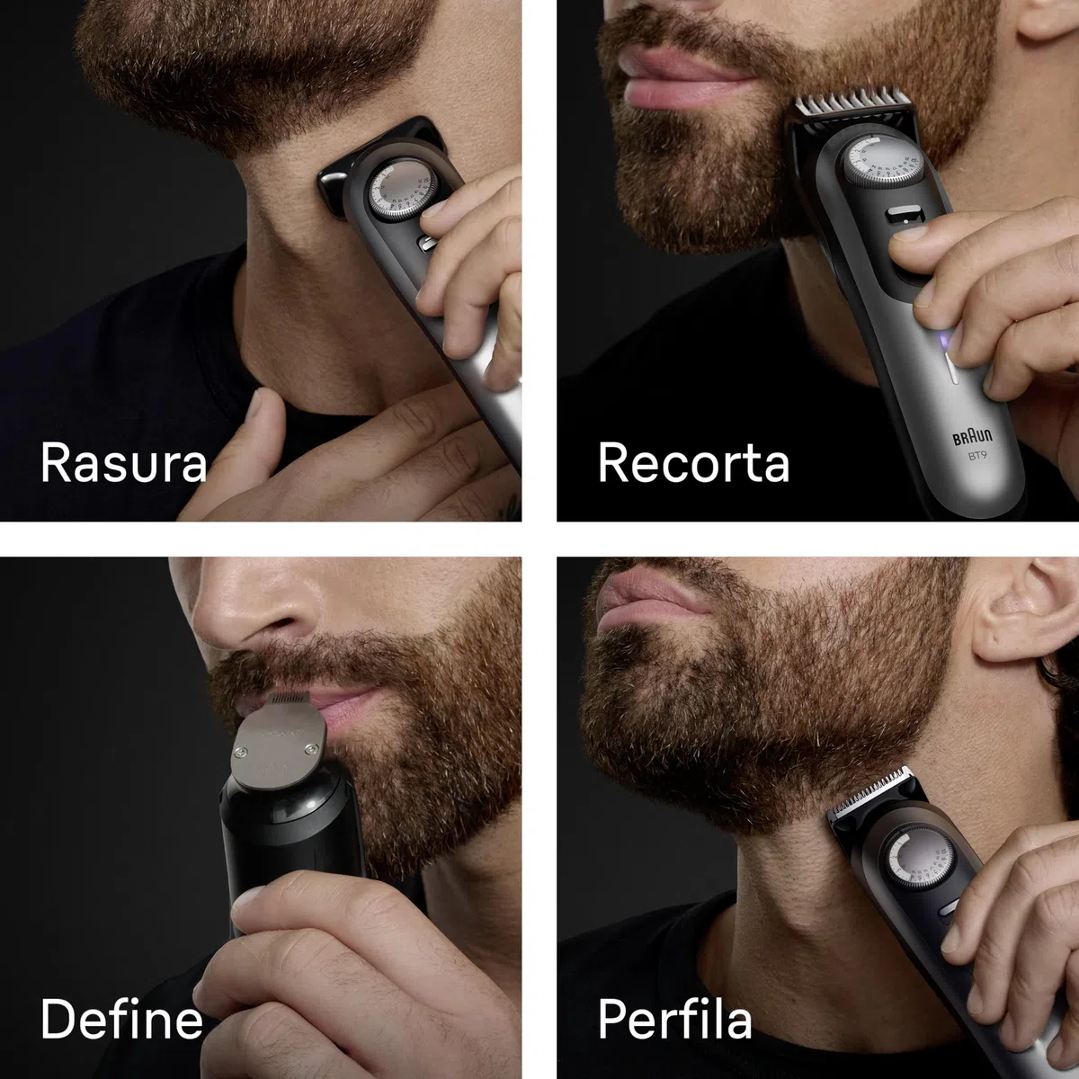 Braun Recortadora de Barba Series 9 BT9565, Titanio - Barbero Recargable Resistente al Agua, +14 Accesorios para Barba, 180 Min de Autonomía, 52 Longitudes, Lámina Ultra Afilada
