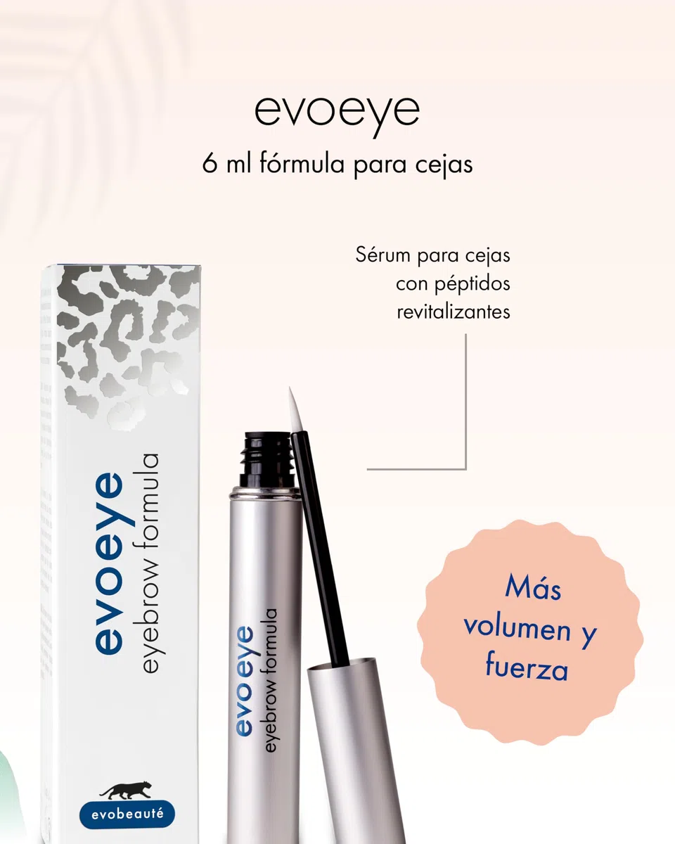 EVOBEAUTÉ evoeye Eyebrow Formula 6 ml I Sérum para cejas para cejas densas en 8 a 12 semanas I Sérum con péptidos revitalizantes