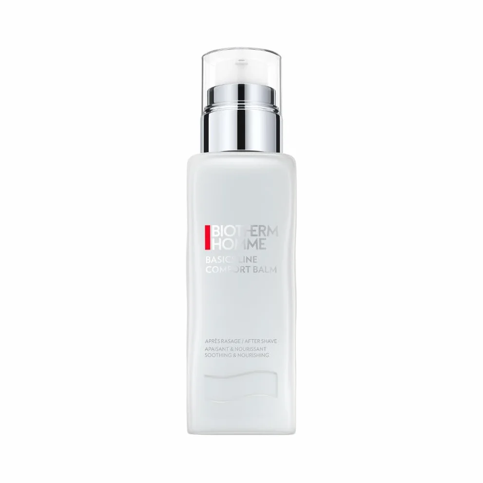 Biotherm Homme, Basics Line Ultra Comfort, Bálsamo After-Shave para Hombre, Calmante y Nutritivo, Calma las Irritaciones del Afeitado, Enriquecido con Life Plankton, Para Todo Tipo de Pieles, 75 ml