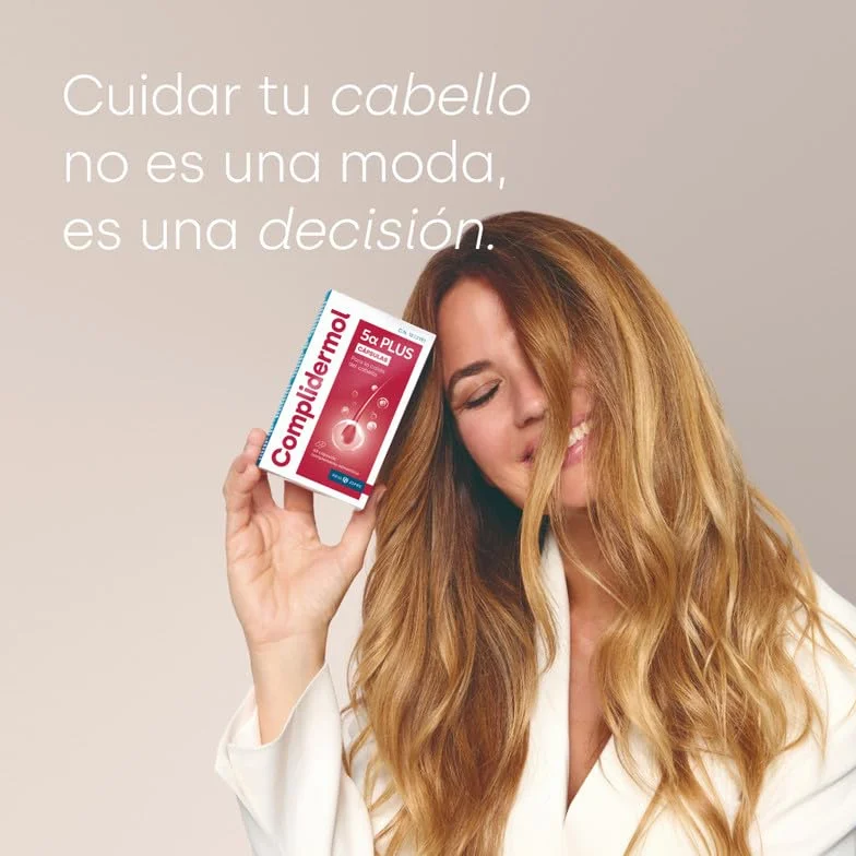 Complidermol® 5 Alfa PLUS Cápsulas | Fórmula pionera con Alphablok™ | Ayuda a prevenir la caída capilar | 60 cápsulas