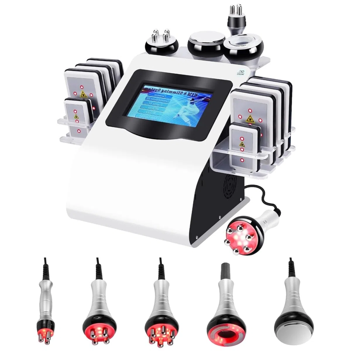 Máquina de cavitación para eliminación de grasa corporal 40K, 6 en 1 RF radiofrecuencia 40K cavitación adelgazante corporal para uso doméstico y salón de belleza