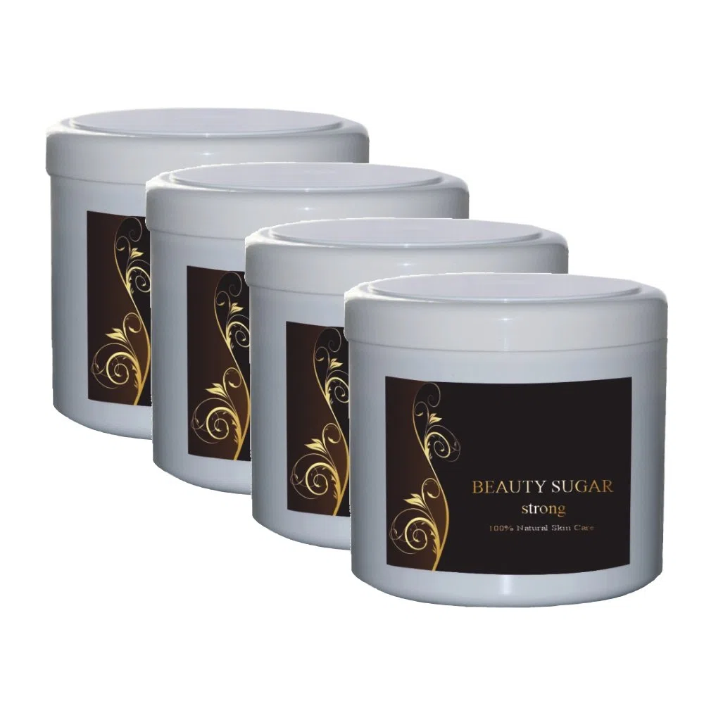 Beauty Sugar Strong Value Pack – 4 latas de 500 g Value Pack – Ganador de la prueba – Pasta de azúcar para depilación – 500 g Azúcar
