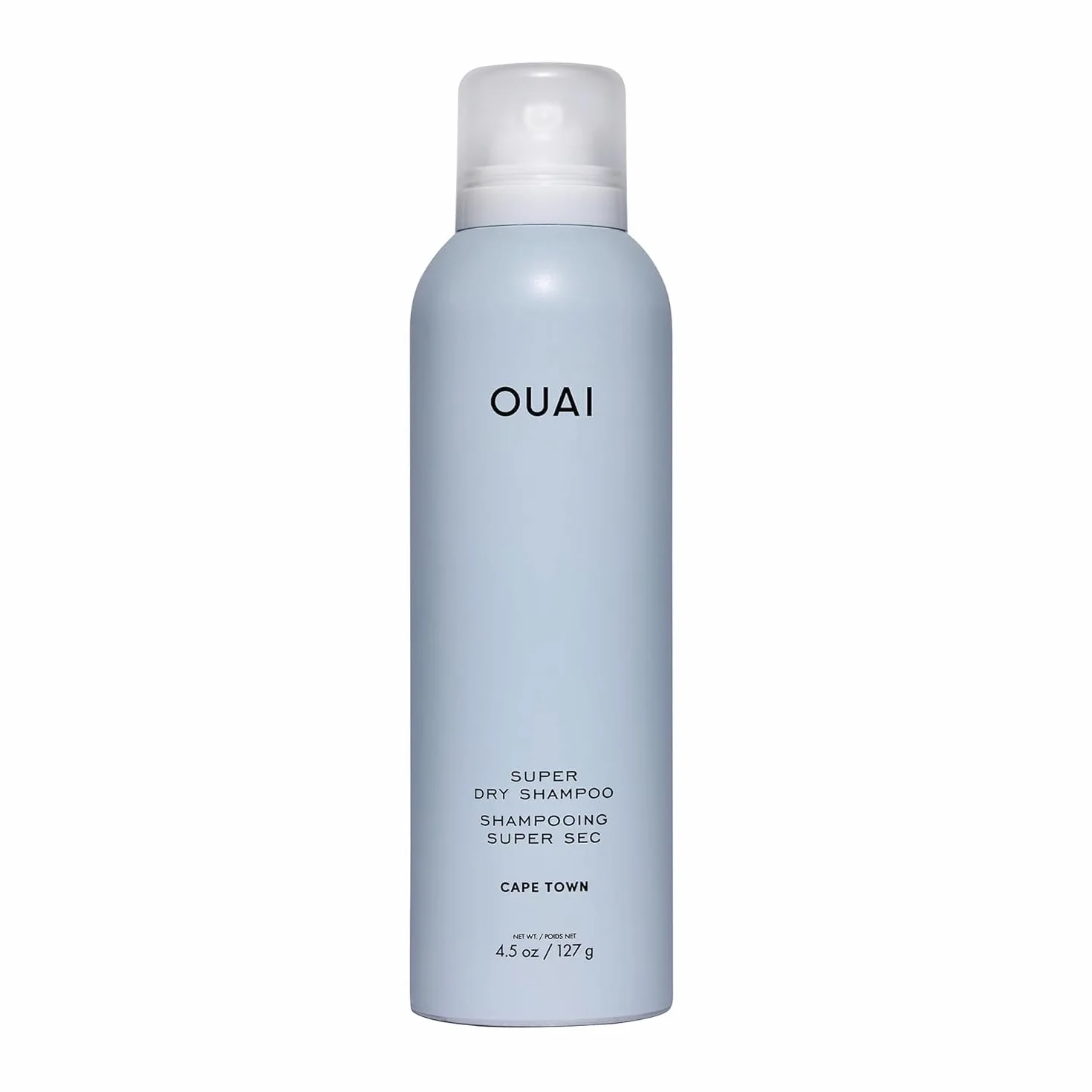 OUAI Super Dry Shampoo - Champú en seco voluminizador - Absorbe grasa, suciedad y sudor - Se integra en el cabello sin residuos y con un aroma duradero - Cape Town (127g)