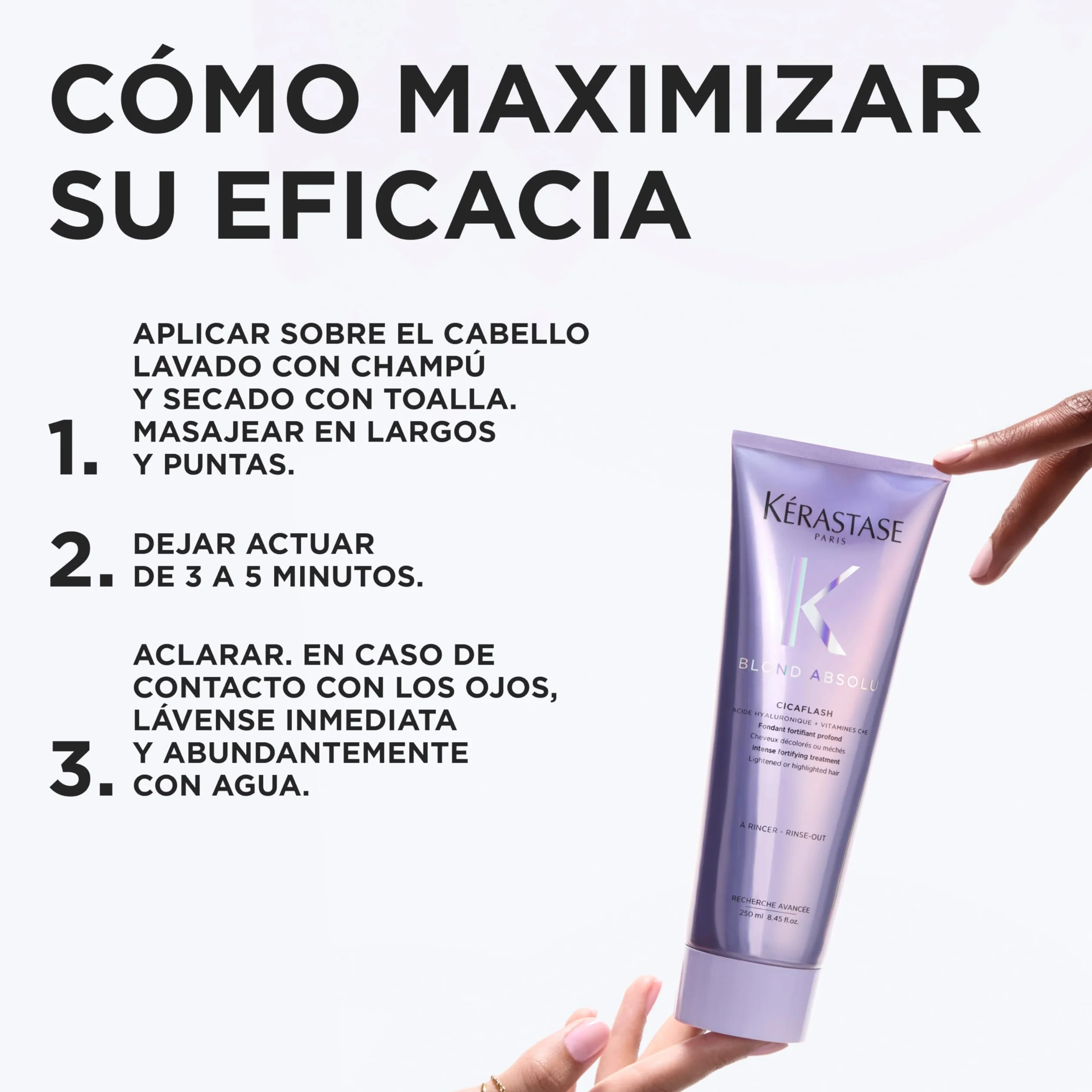 Kérastase Blond Absolu, Acondicionador Anti Rotura Para Pelo Dañado y Decolorado, Con Ácido Hialurónico, Cicaflash, 250 ml