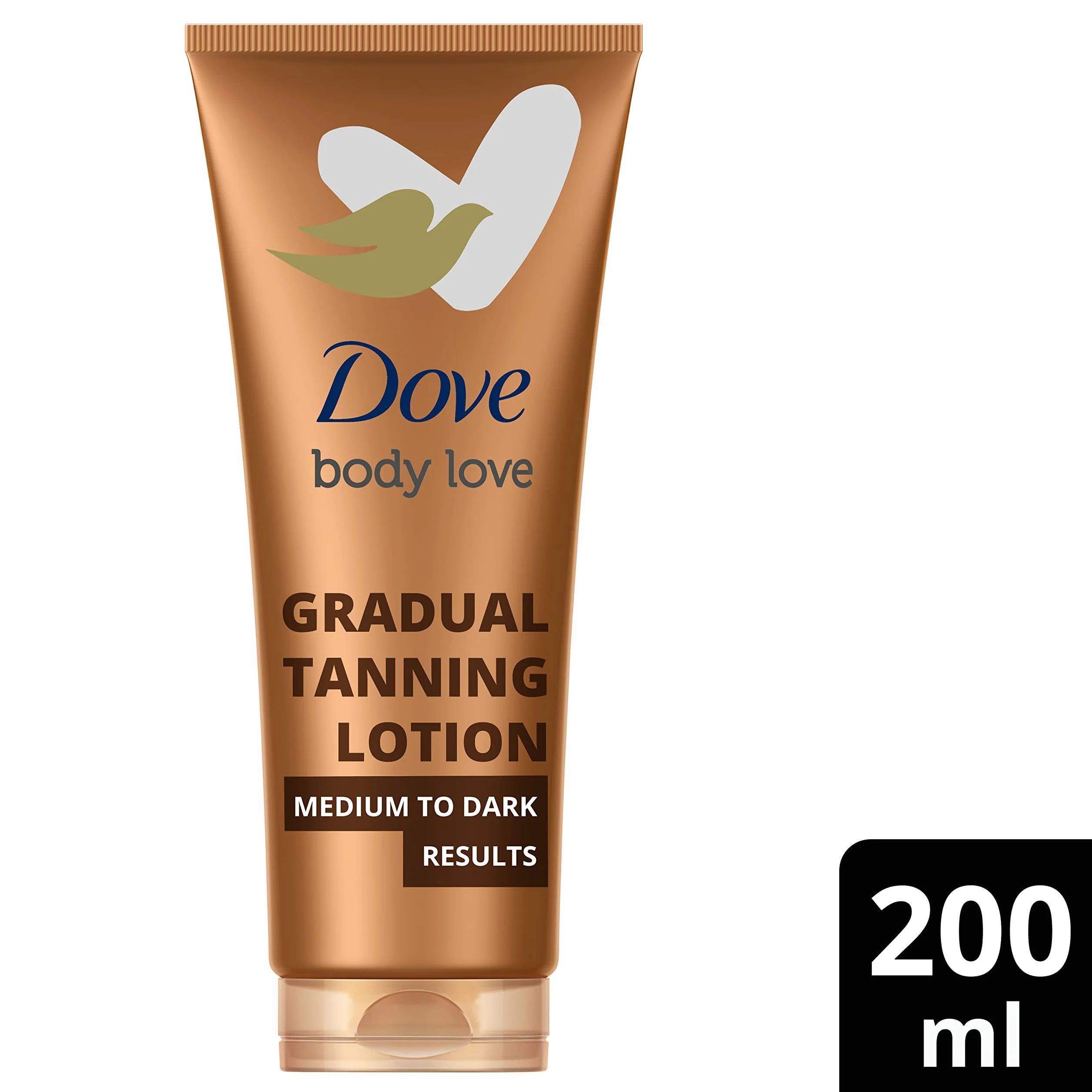 Dove Crema Hidratante Corporal Autobronceadora para Piel de Tono Medio a Oscuro 200ml - Pack de 6