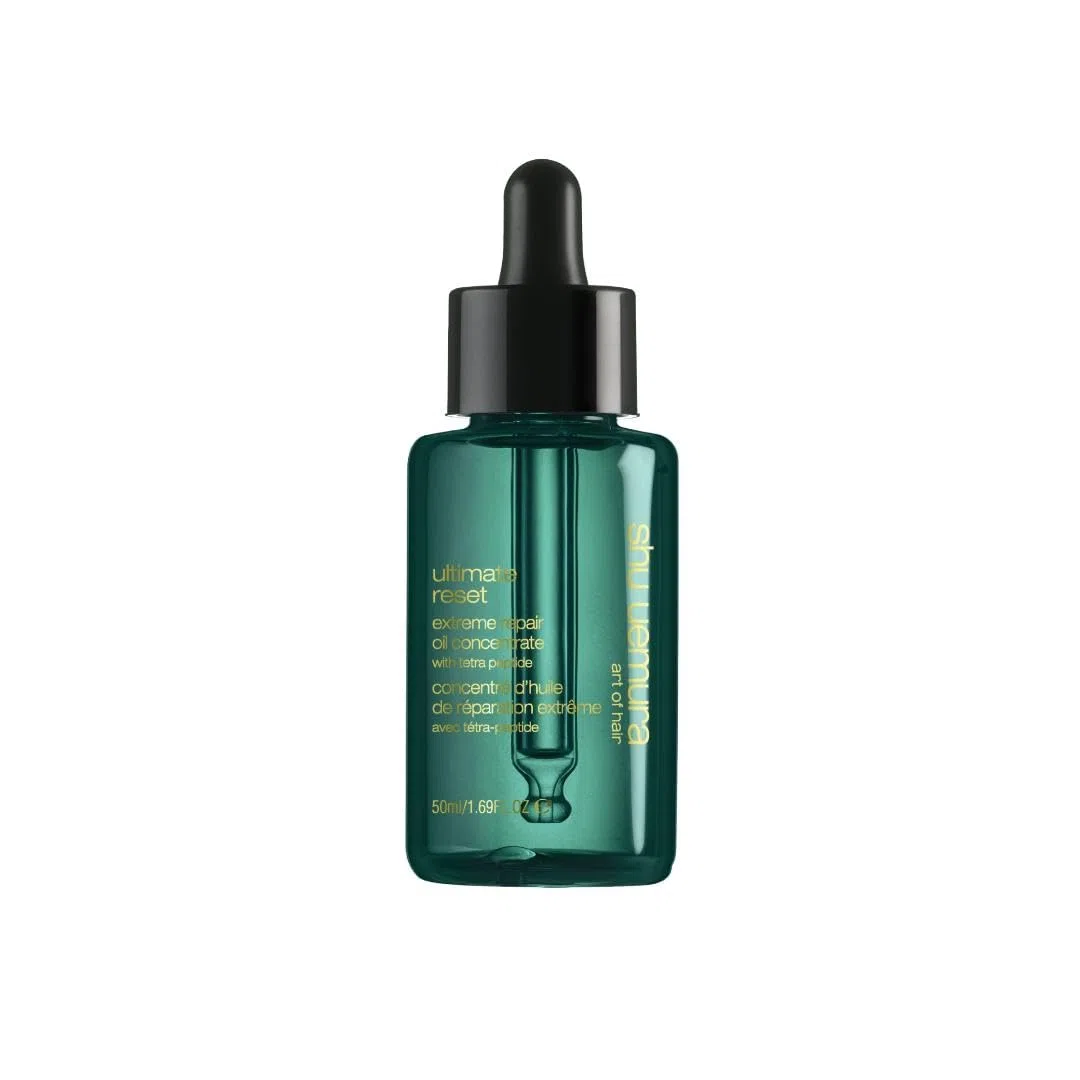 Shu Uemura Art of Hair Ultimate Reset Aceite Concentrado, Tratamiento Capilar para Cabello Seco y Dañado, Antiencrespamiento y Puntas Abiertas, Brillo y Suavidad, Cuidado Capilar para Mujeres, 50 ml