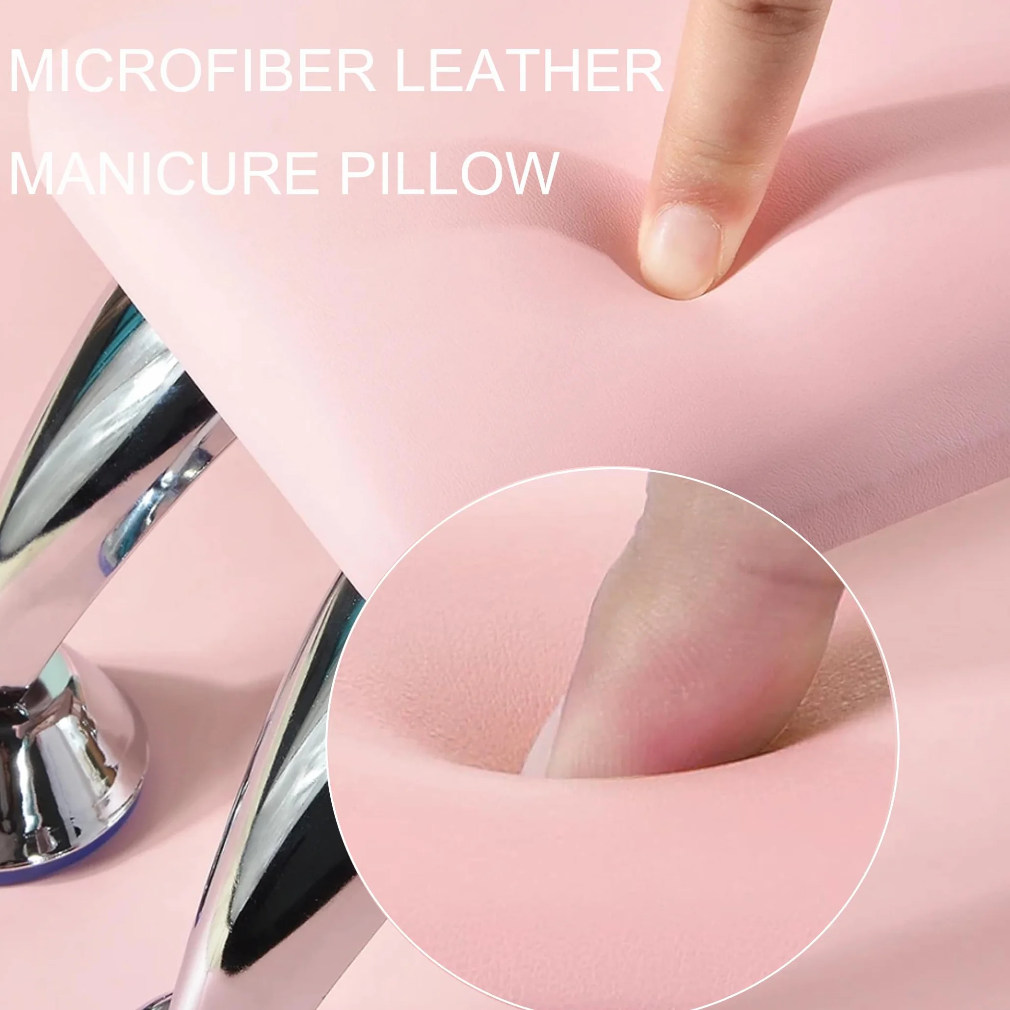 Almohada para Manicura, Reposamanos para Uñas Profesional Apoyos para Las Manos Almohada de Mano de Manicura de Cuero de Microfibra Apoyador de Manos para Salón de Uñas Apto