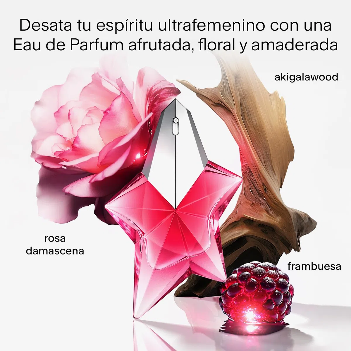 MUGLER ANGEL NOVA Eau de Parfum Recargable, Perfume de Mujer, Fragancia Amaderada, Floral y Afrutada, 100 ml