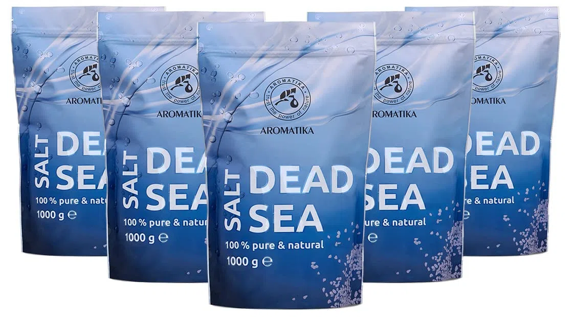 Sal del Mar Muerto 5kg - 100% Puro y Natural - Cuidado del Cuerpo - Mejores Beneficios para un Buen Sueño - Belleza - Baño - Cuidado del Cuerpo - Bienestar - Relax - Spa