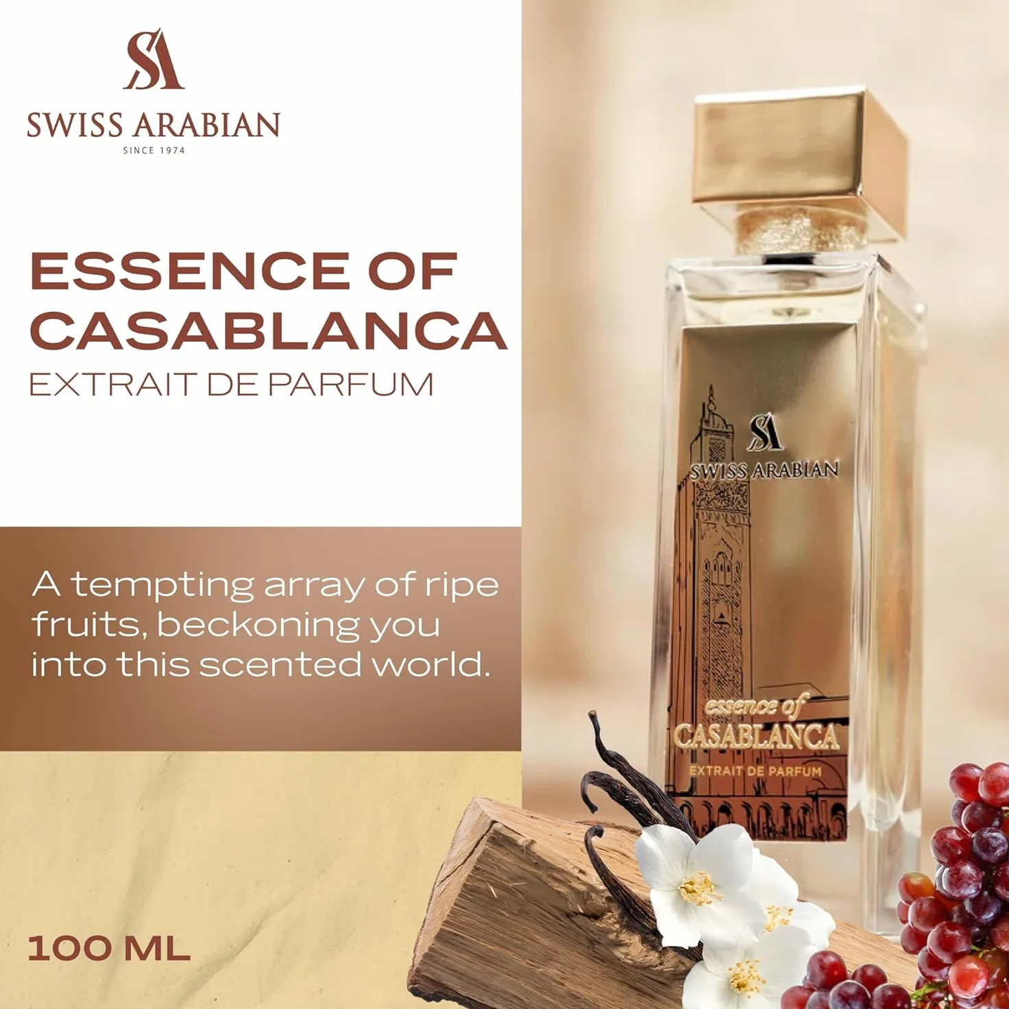 Swiss Arabian Essence Of Casablanca Extrait De Parfum Unisex 100 ML