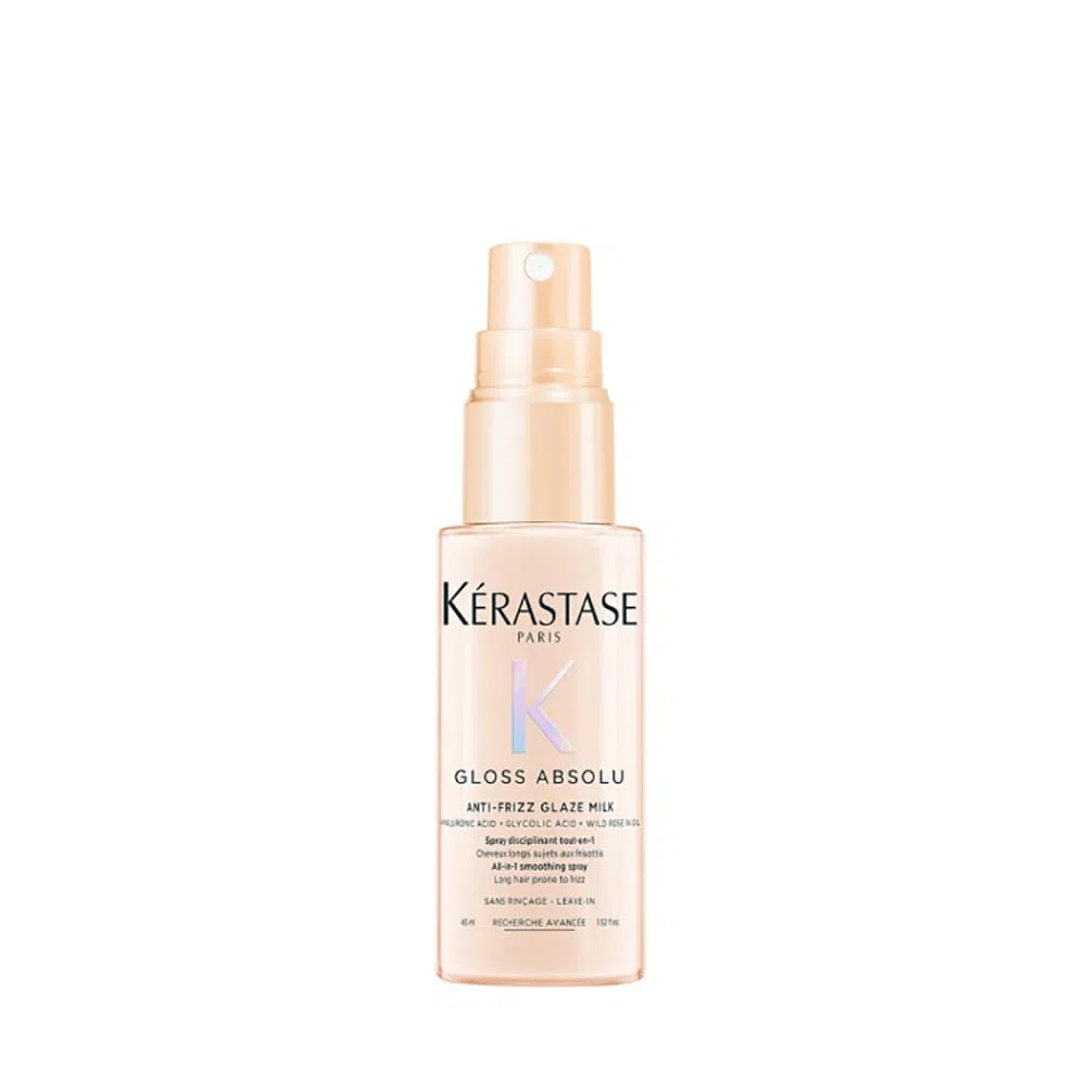 Kérastase Trio Spring Set Gloss Absolu 2026 545 ml - Pack Cabello Largo con Encrespamiento, Champú Bain Hydra-Glaze 250 ml, Insta-Glaze 200 ml y Anti-Frizz Glaze Milk 45 ml
