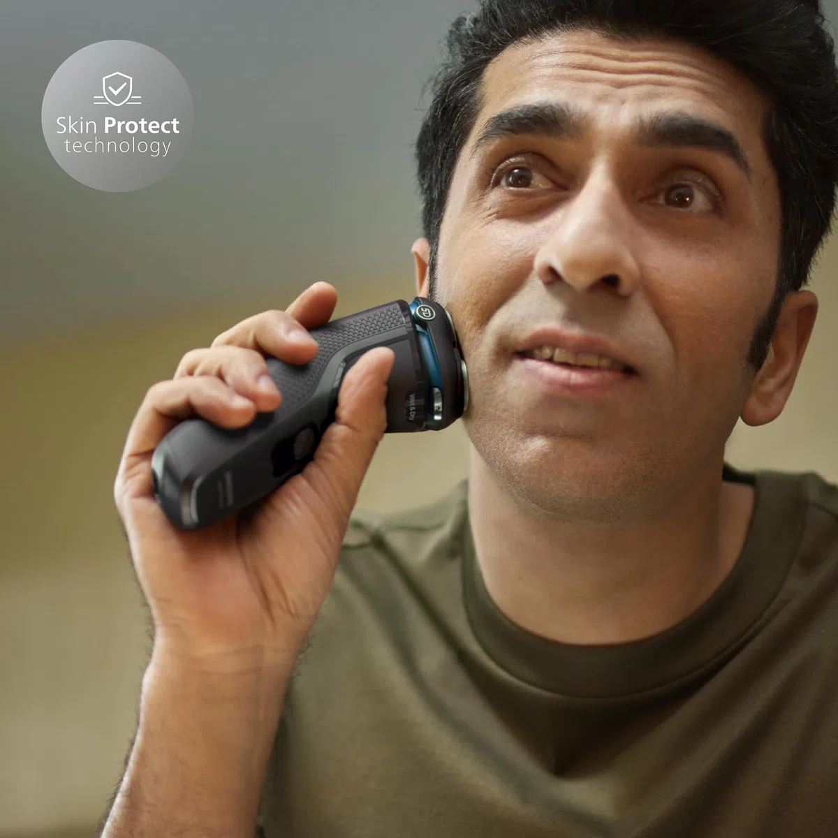 Philips Serie 3000 Afeitadora Eléctrica Hombre, Máquina de Afeitar Barba con Cortapatillas, 27 cuchillas, Cuida la piel, 60min de uso, En Seco y Húmedo, Recargable, S3145/00, Luna