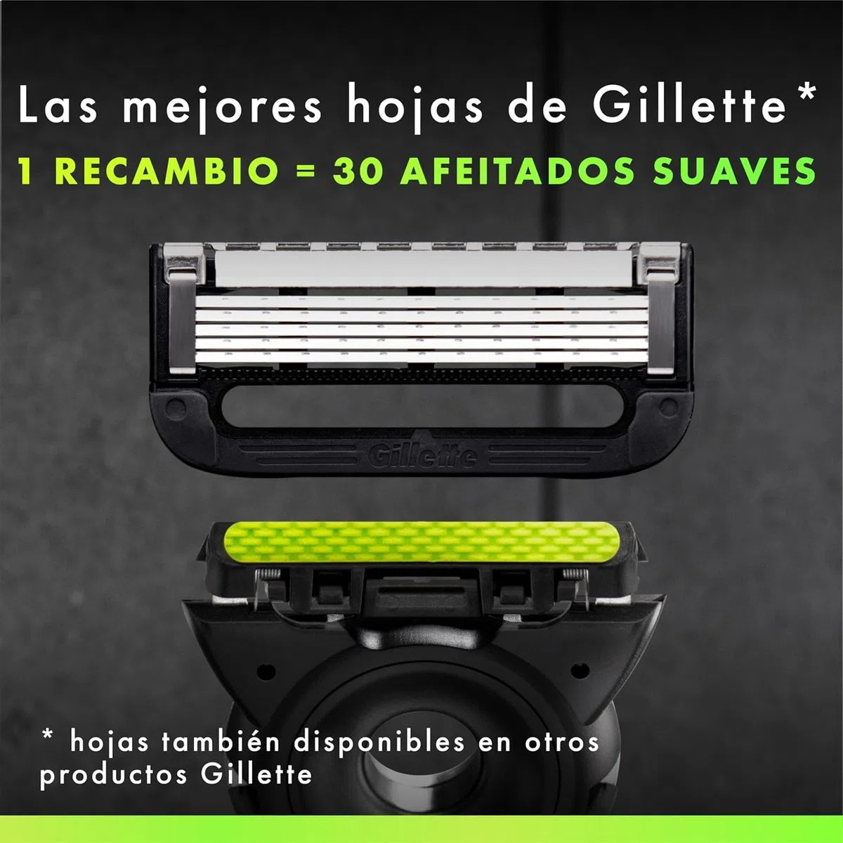 GilletteLabs Recambios para Maquinillas de Afeitar, Pack de 12 Cuchillas de Afeitar Hombre con 5 Hojas Y Banda Lubricante, Compatible con Todas Las Maquinillas Gillette Labs