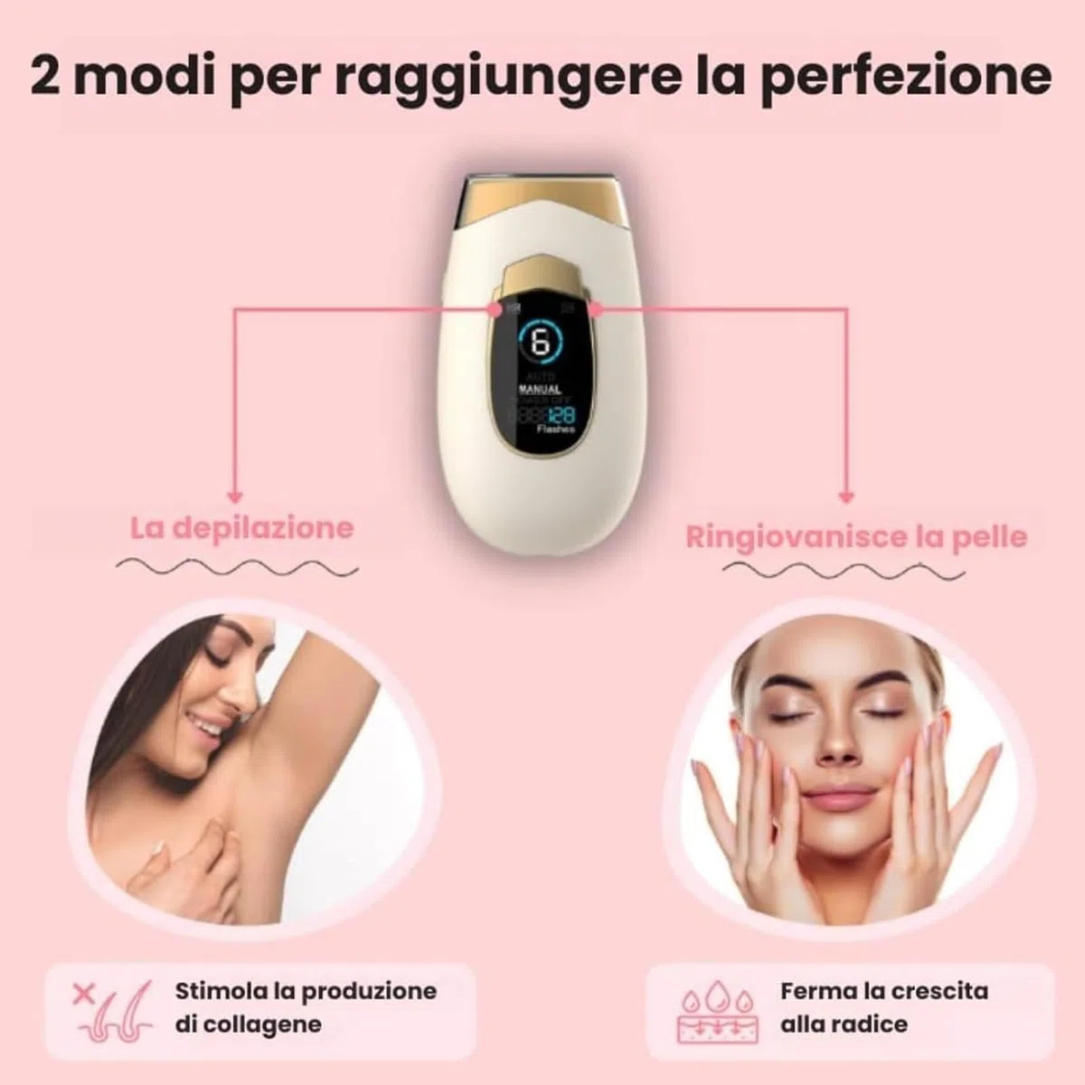 Lumisilk Lumina Pro 2.0 Depiladora Luz Pulsada IPL, Depiladora para Mujer y Hombre con Tecnología IPL, Máquina de Depilación en Casa para Rostro, Piernas, Brazos, Axilas y Bikini(Beige)