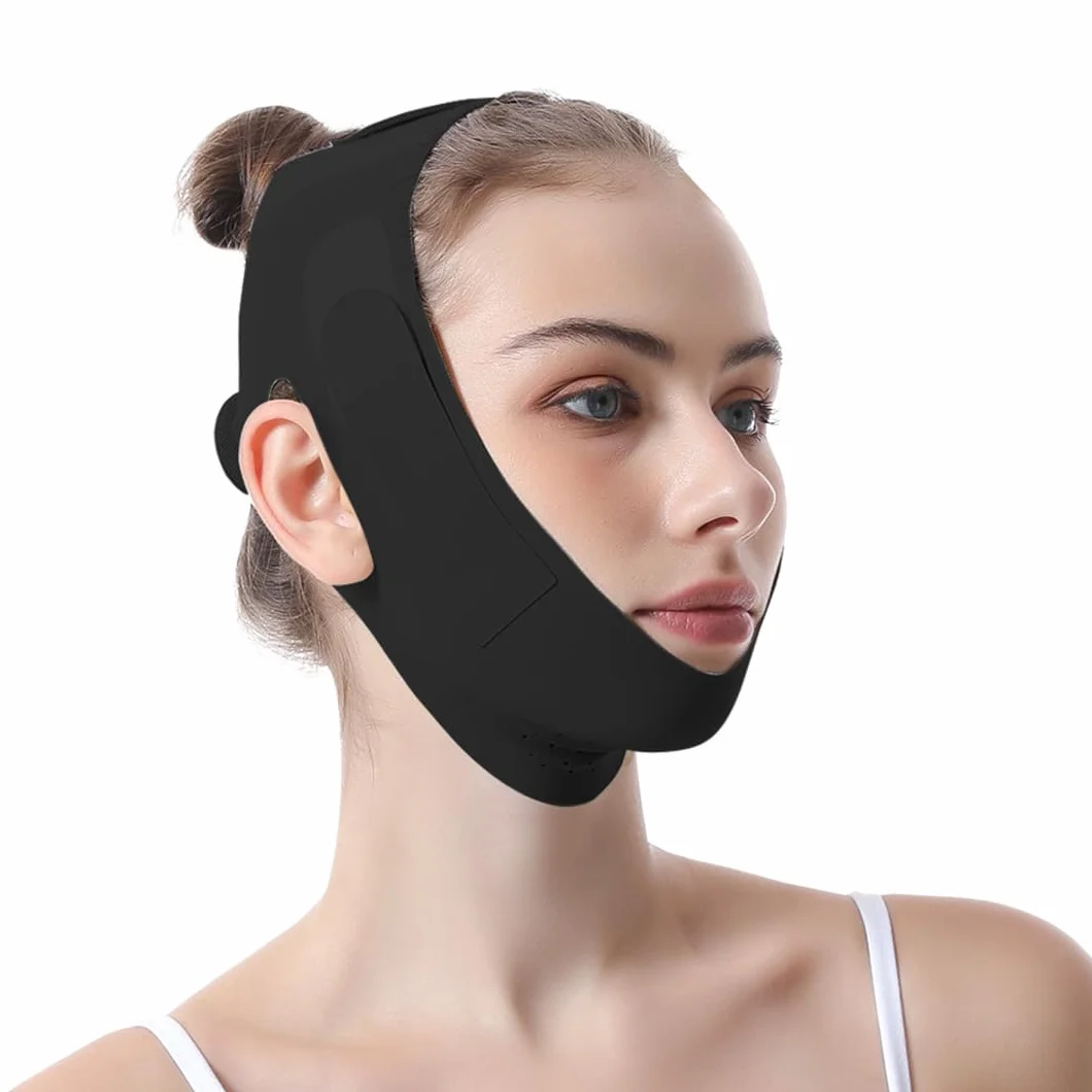 Banda Moldeadora de Colágeno CaraDura Cinta de levantamiento facial transpirable y reutilizable, correa de barbilla para adelgazar y lipocompresión