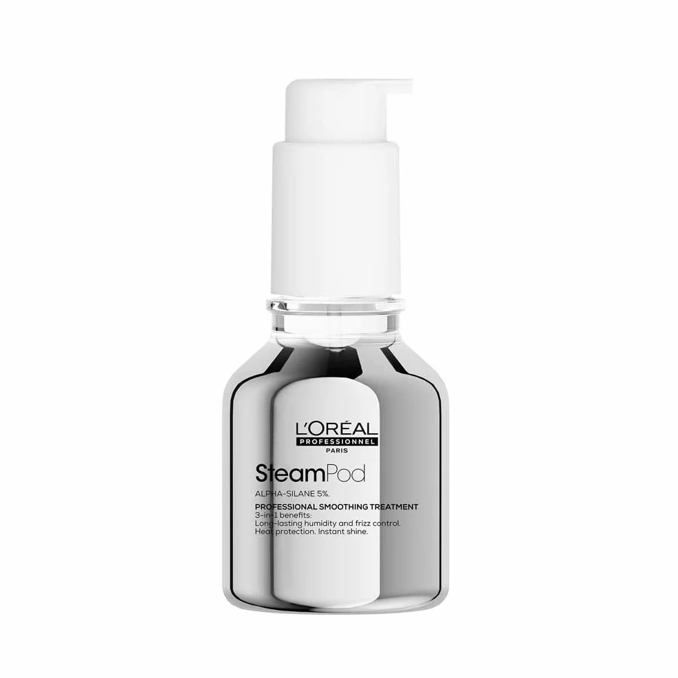 L'Oréal Professionnel Sérum Tratamiento profesional Steampod 3-EN-1 de L'Oréal Professionnel, Protector Térmico, para Todo Tipo de Cabello, 72H Anti-encrespamiento, SteamPod, 50 ml