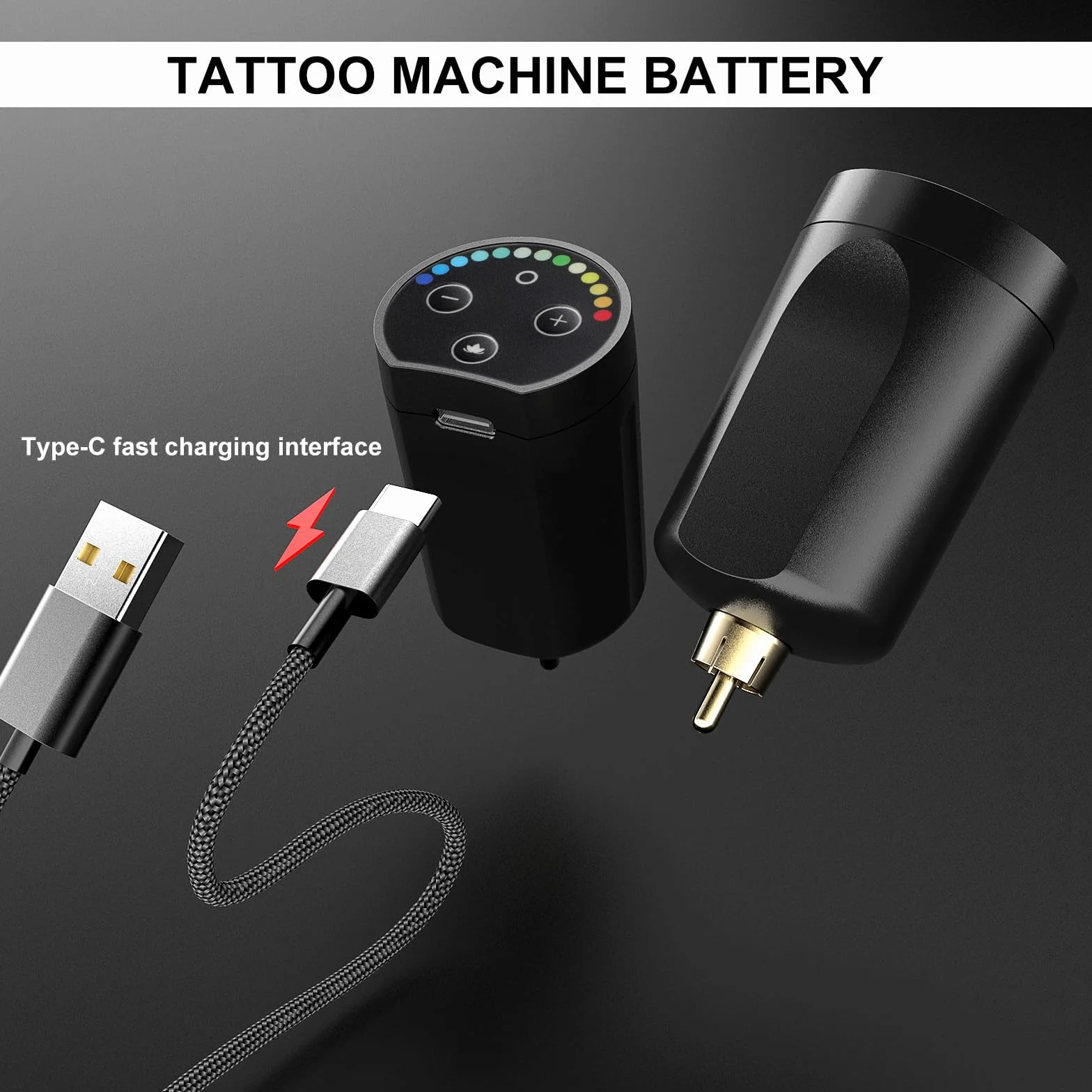 STIGMA Pro Maquina de Tatuar con Bateria 1400 mAh,20Pcs Agujas de Cartuchos de Tattoo, Wireless Tattoo Kit Complete