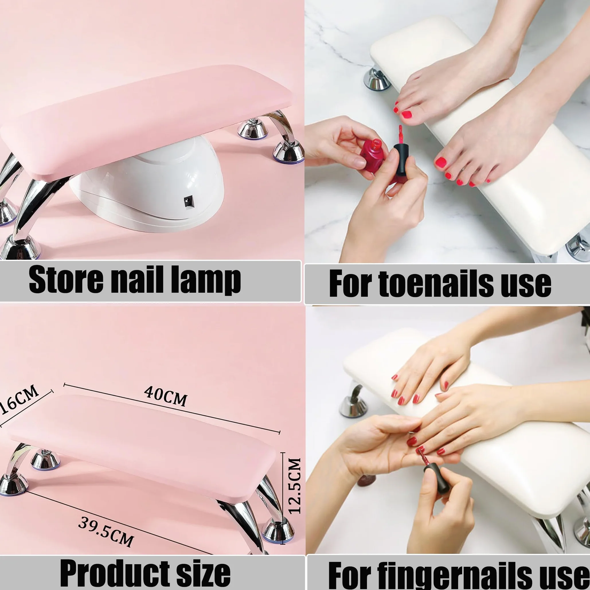 Almohada para Manicura, Reposamanos para Uñas Profesional Apoyos para Las Manos Almohada de Mano de Manicura de Cuero de Microfibra Apoyador de Manos para Salón de Uñas Apto
