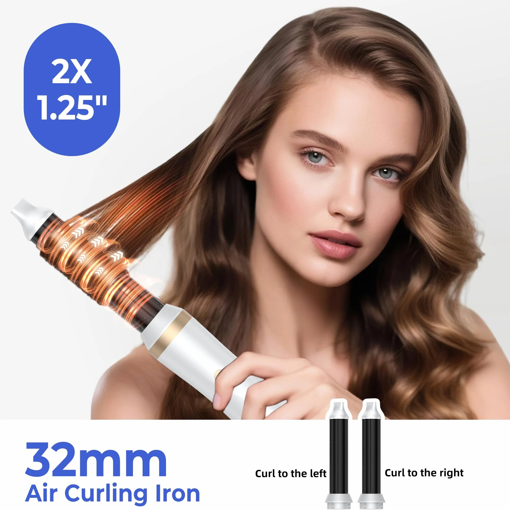 UMIGA Secador 5 en 1 Cepillo secador de pelo con Cepillo Alisador Pelo Rizador Pelo Ondas Secador de Pelo Moldeador Pelo Voluminizador,3 Temperaturas,Secador cepillo con funciones de, Alisa