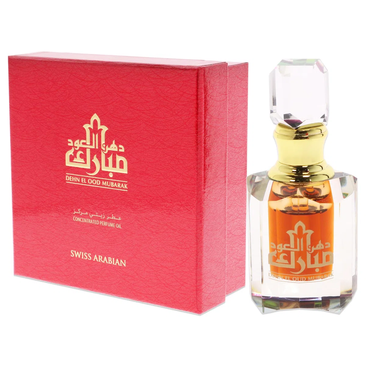 Dehn El Oud Mubarak by Swiss Arabian Extrait De Parfum (Unisex) .20 oz / 6 ml (Men)