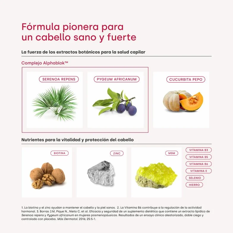 Complidermol® 5 Alfa PLUS Cápsulas | Fórmula pionera con Alphablok™ | Ayuda a prevenir la caída capilar | 60 cápsulas