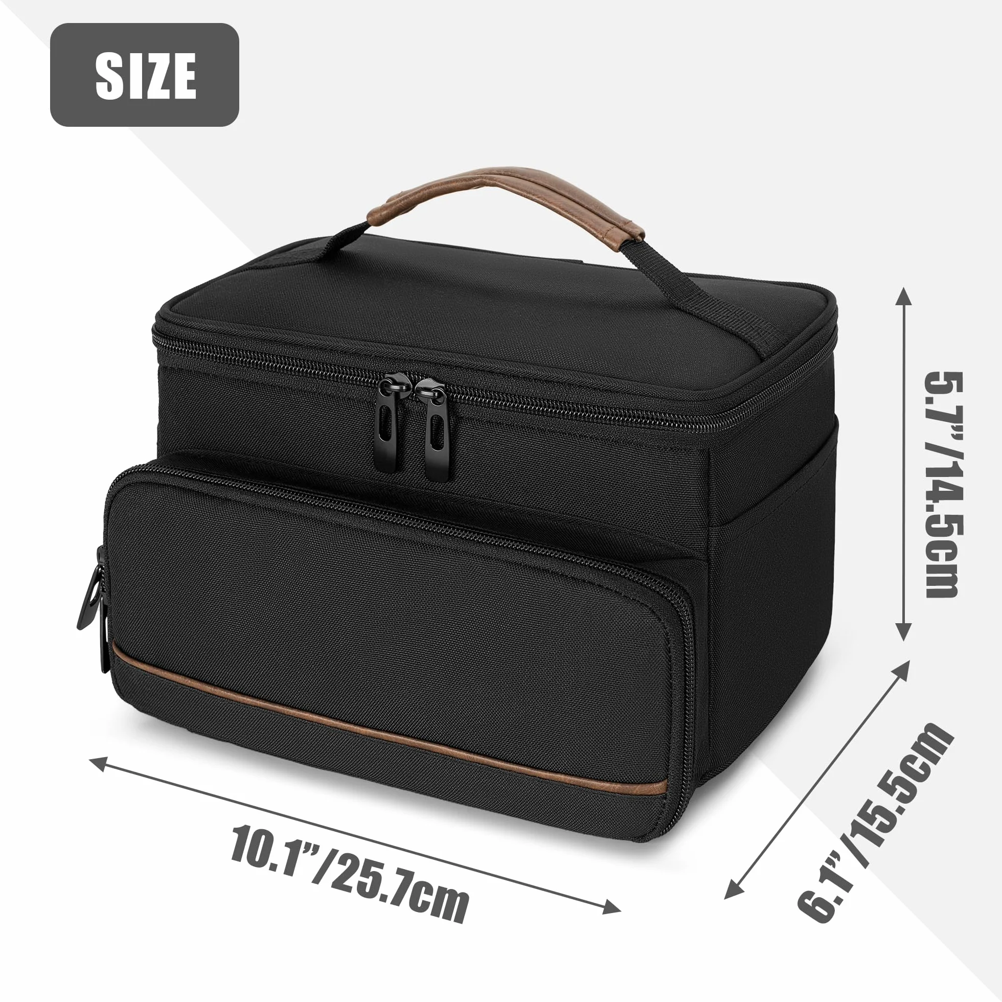 CURMIO Estuche Portátil para Cortapelos, Bolsa de Almacenaje Compatible con Andis, Hatteker, Oster Maquina Cortar Pelo y Otras Herramientas de Peluquería, Negro