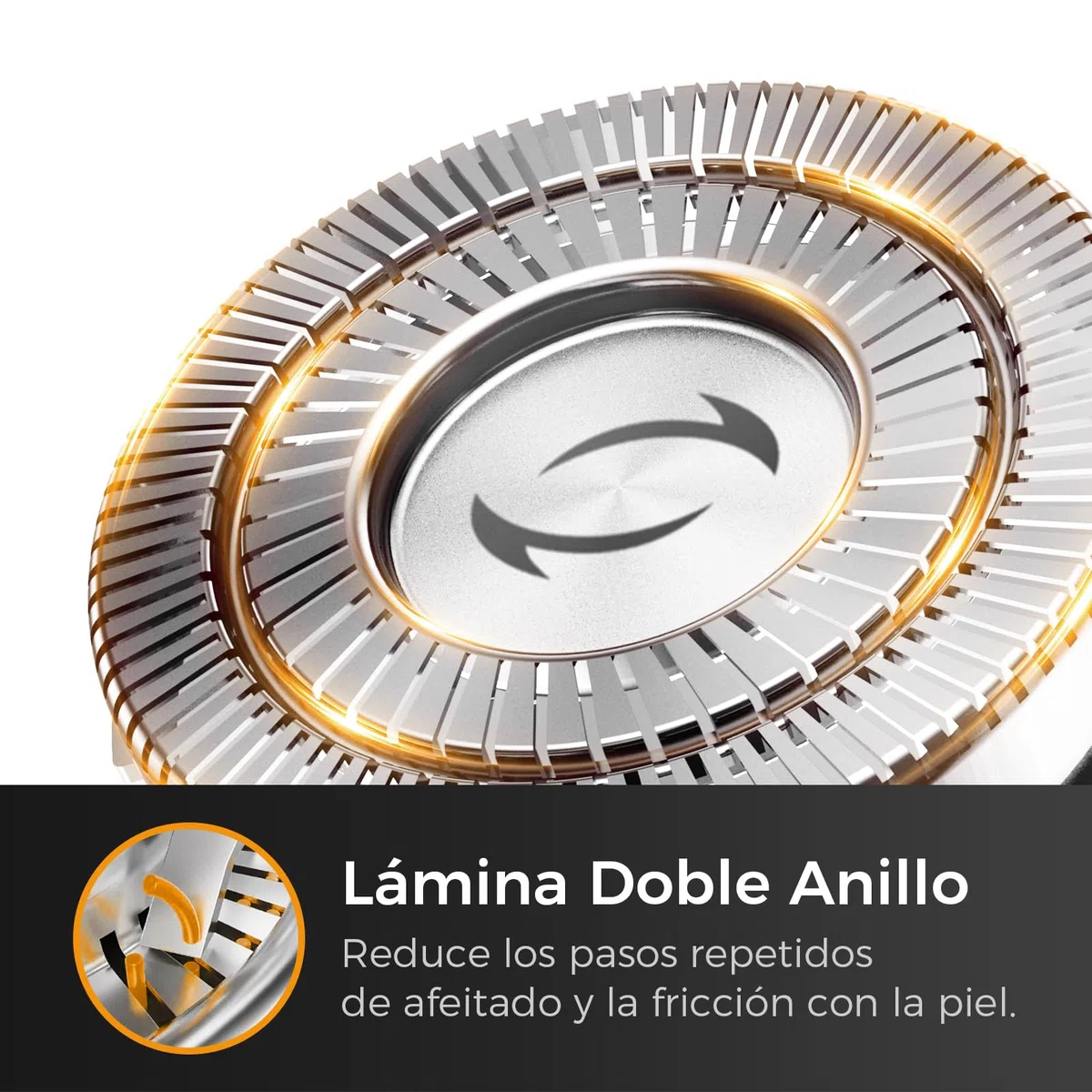 Afeitadora Electrica Hombre, Autonomía 120 minutos, Cuchilla de Acero Autoafilado, Afeitadora de barba emergente, Uso Diario o de Viaje, Rendimiento Potente y Eficiente, 8200rpm