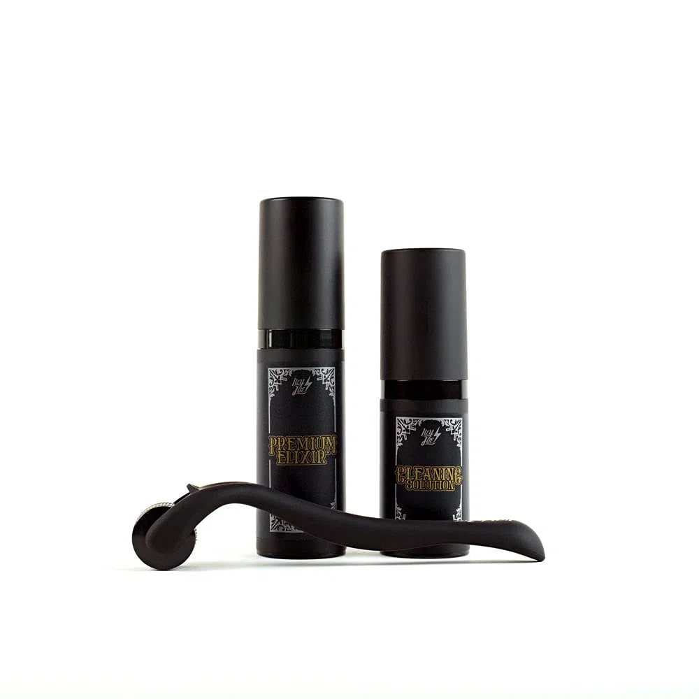 HEY JOE Kit Beard Growth System - Innovador Kit Para El Crecimiento De Barba A Base De Células Madre Vegetales - Tratamiento De 50 Días, color Black
