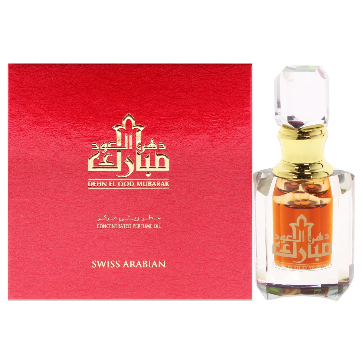 Dehn El Oud Mubarak by Swiss Arabian Extrait De Parfum (Unisex) .20 oz / 6 ml (Men)
