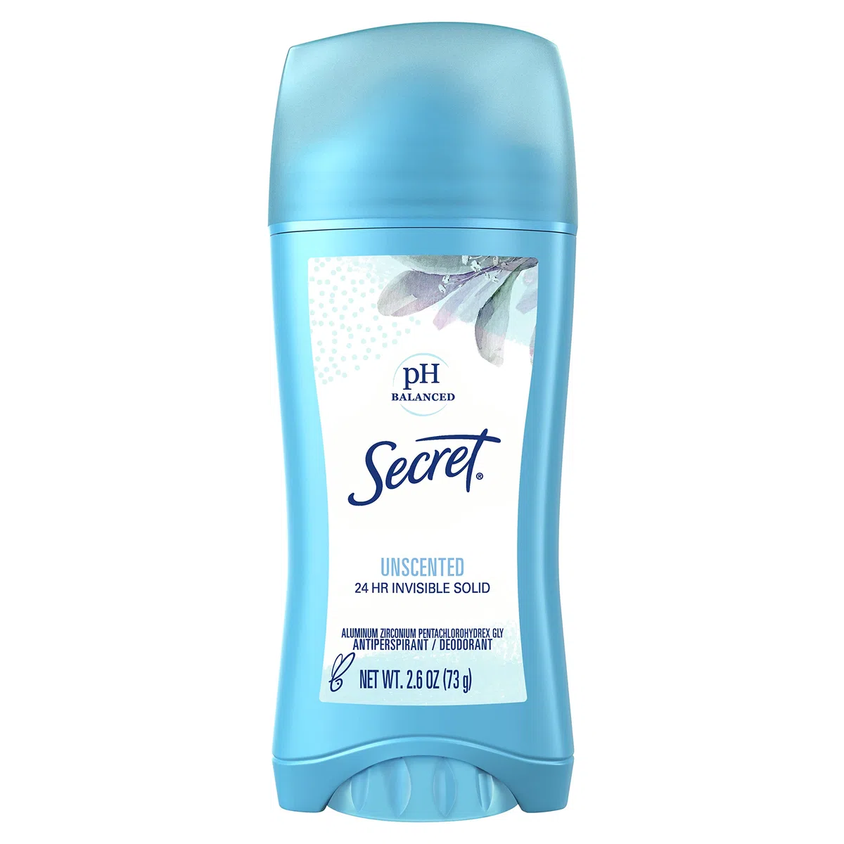 Secret Invisible Solid Unscented Antiperspirant & Deodorant Ph Balanced 2.6 Oz? (Pack Of 6) by Secret