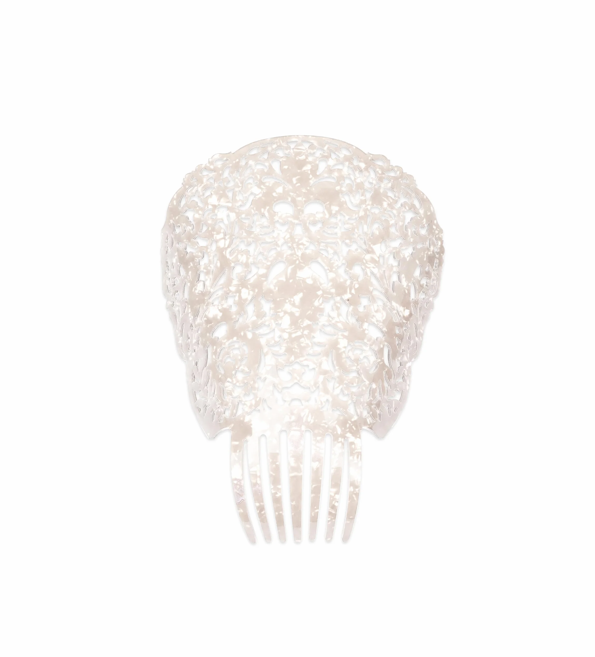 Costumizate! Peineta para madrina y Semana Santa de Metacrilato, 28 cm x 20 cm. Especial para eventos formales, ocaiosnes especiales y fiestas tradicionales. (Crema Claro)