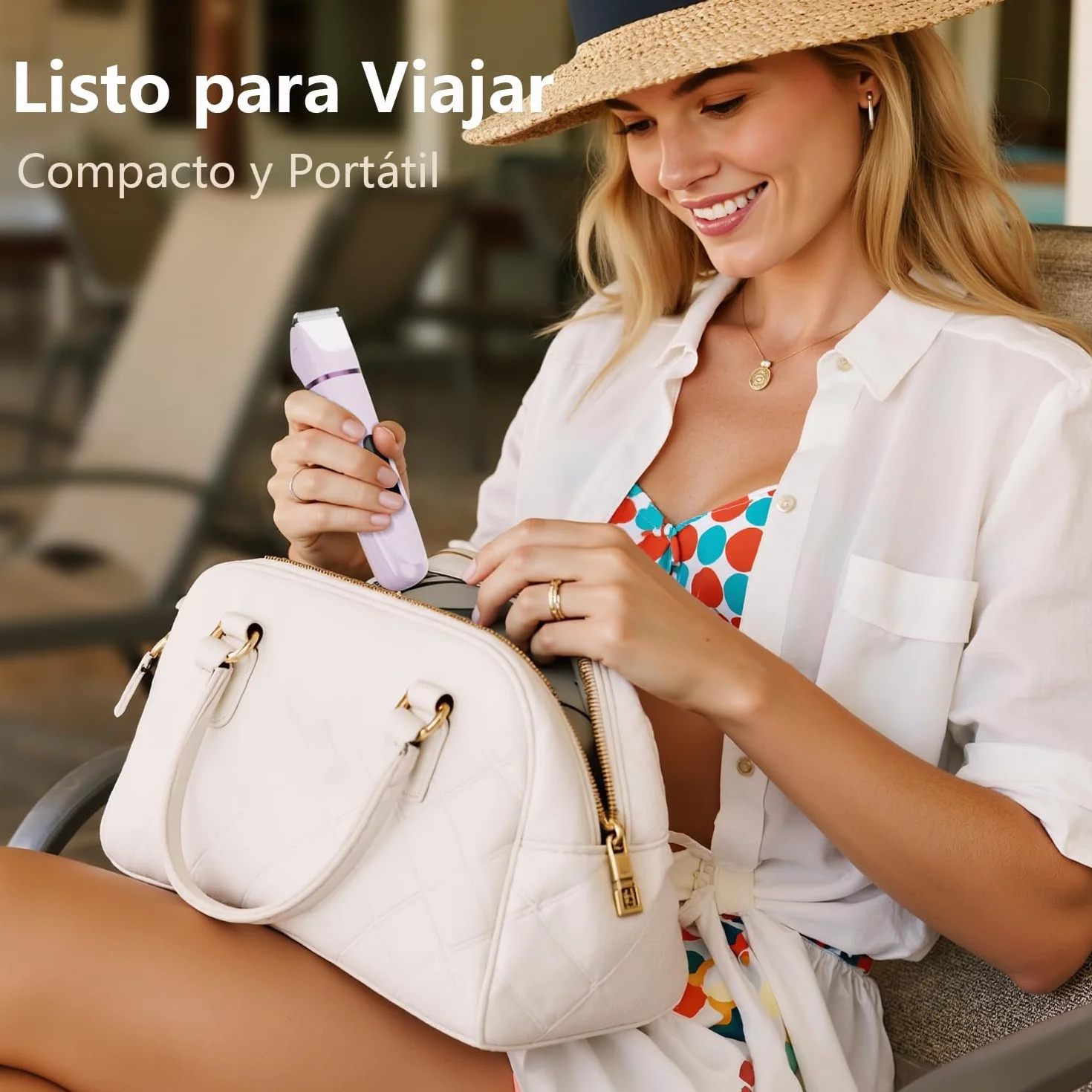 Afeitadora Electrica Mujer IPX7 Impermeable - Rasuradora Mujer Zona Intima (Cara, Braces y Cuerpo), Maquinilla Afeitar con 4 Peines de Precisión, Pantalla LED, Recarga USB, Regalos Aniversario