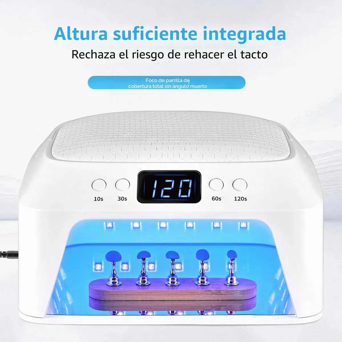 JODSONE Lámpara Uñas Semipermanentes U V LED con Almohadilla para Manos y Espacio Amplio para Salón - Portátil con Doble Pantalla, Secado Rápido para Uso Profesional